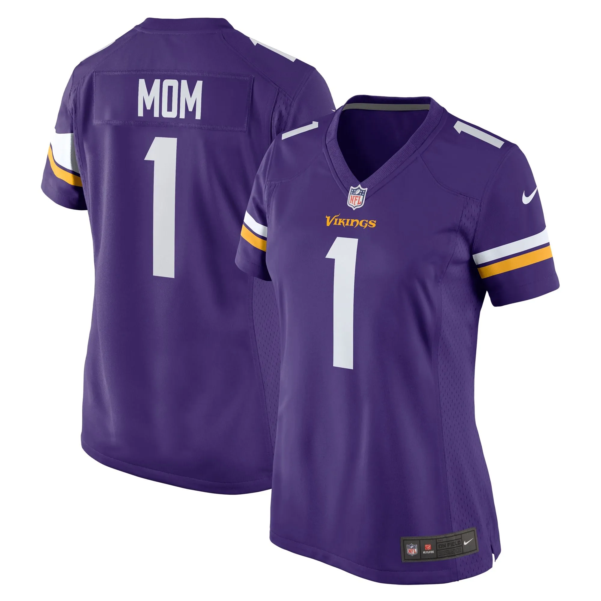 Number 1 Mom Minnesota Vikings  Women's Game Jersey - Purple