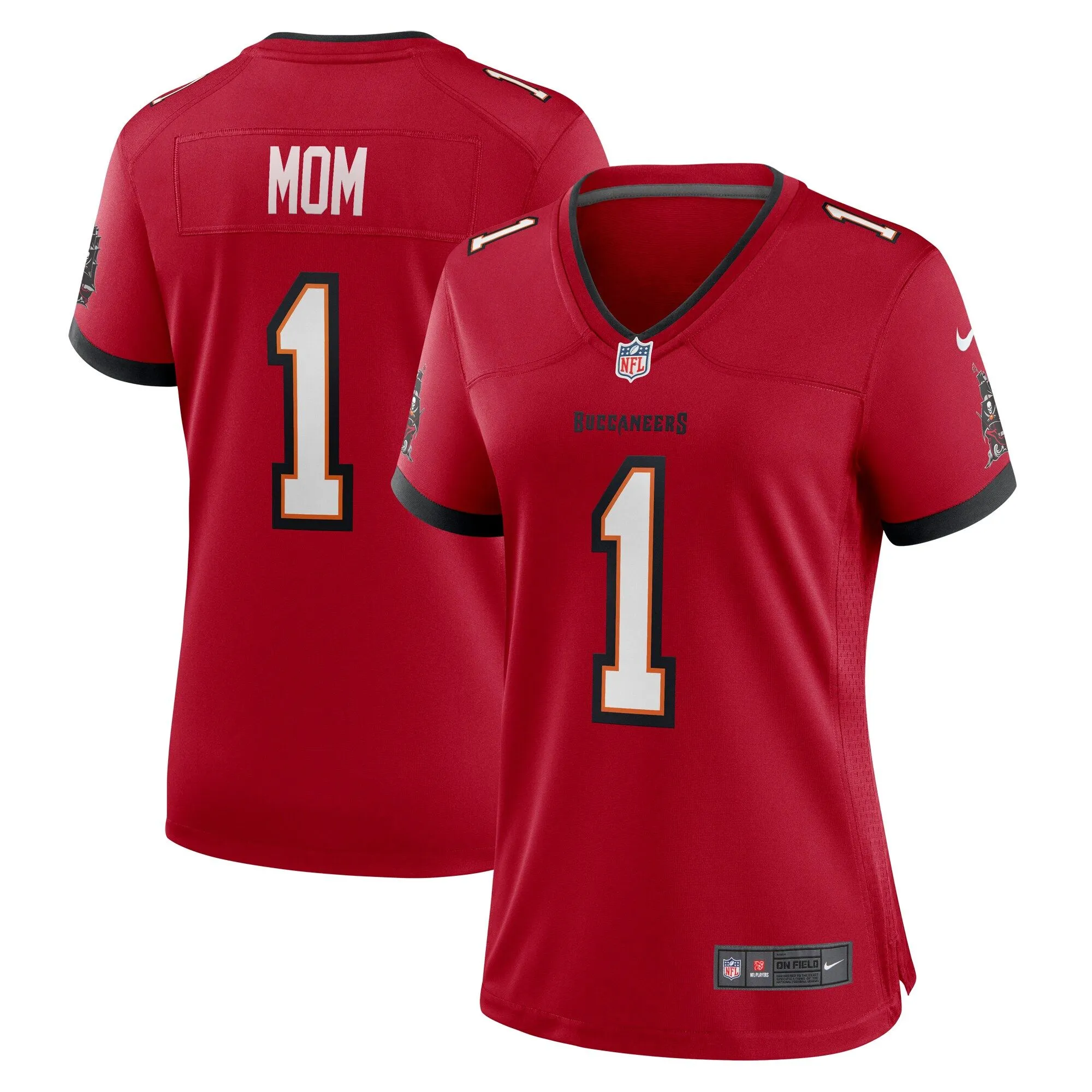 Number 1 Mom Tampa Bay Buccaneers  Women's Game Jersey - Red