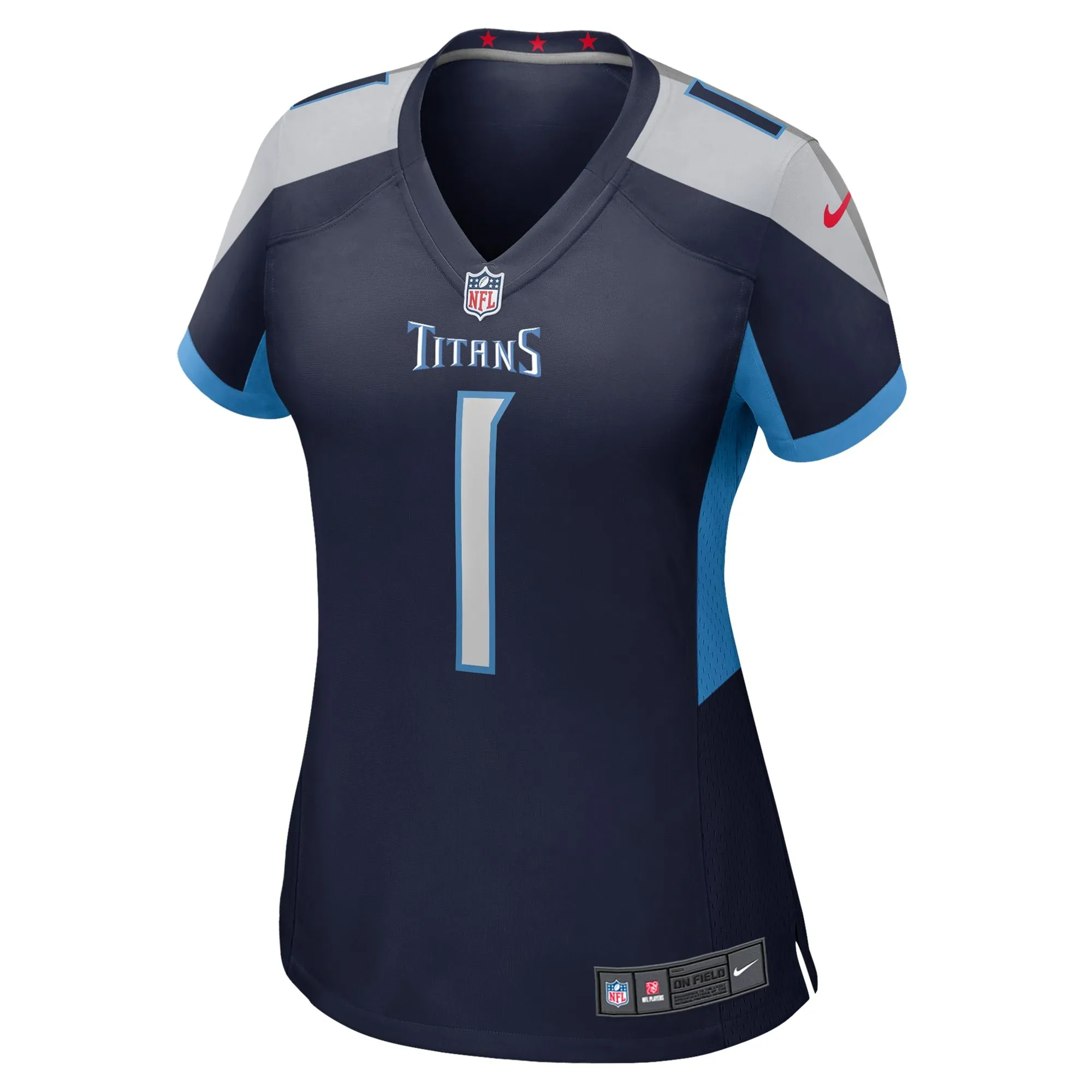 Number 1 Mom Tennessee Titans  Women's Game Jersey - Navy