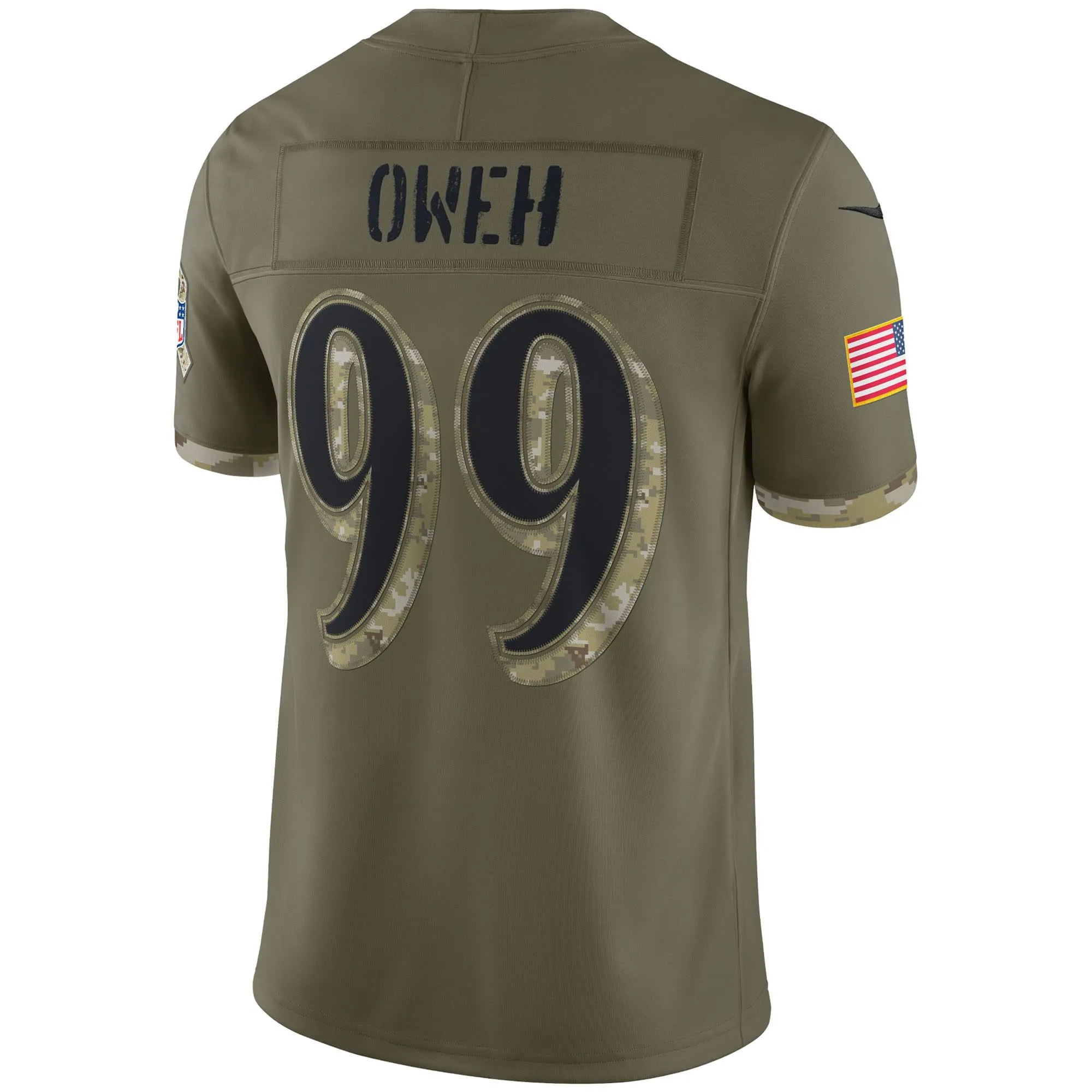 Odafe Oweh Baltimore Ravens  2022 Salute To Service Limited Jersey - Olive