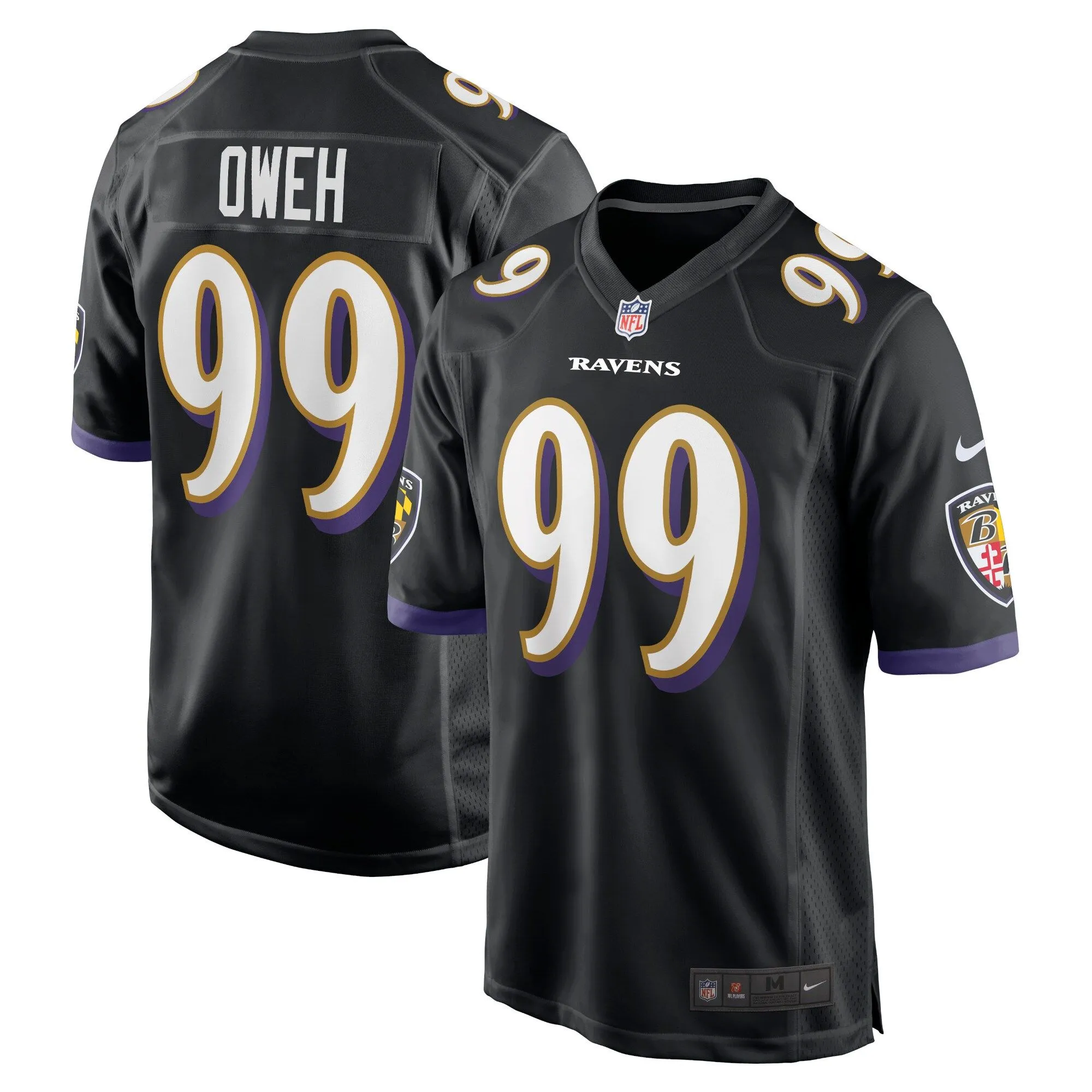 Odafe Oweh Baltimore Ravens  Game Jersey - Black