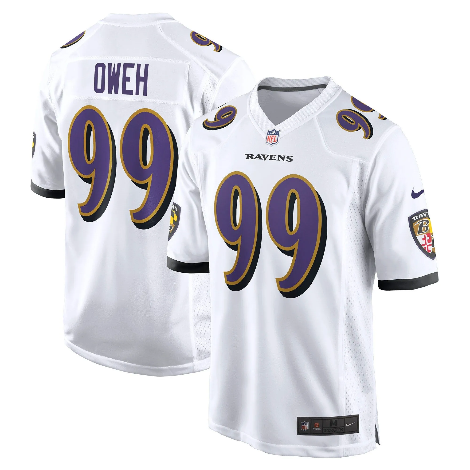 Odafe Oweh Baltimore Ravens  Game Jersey - White