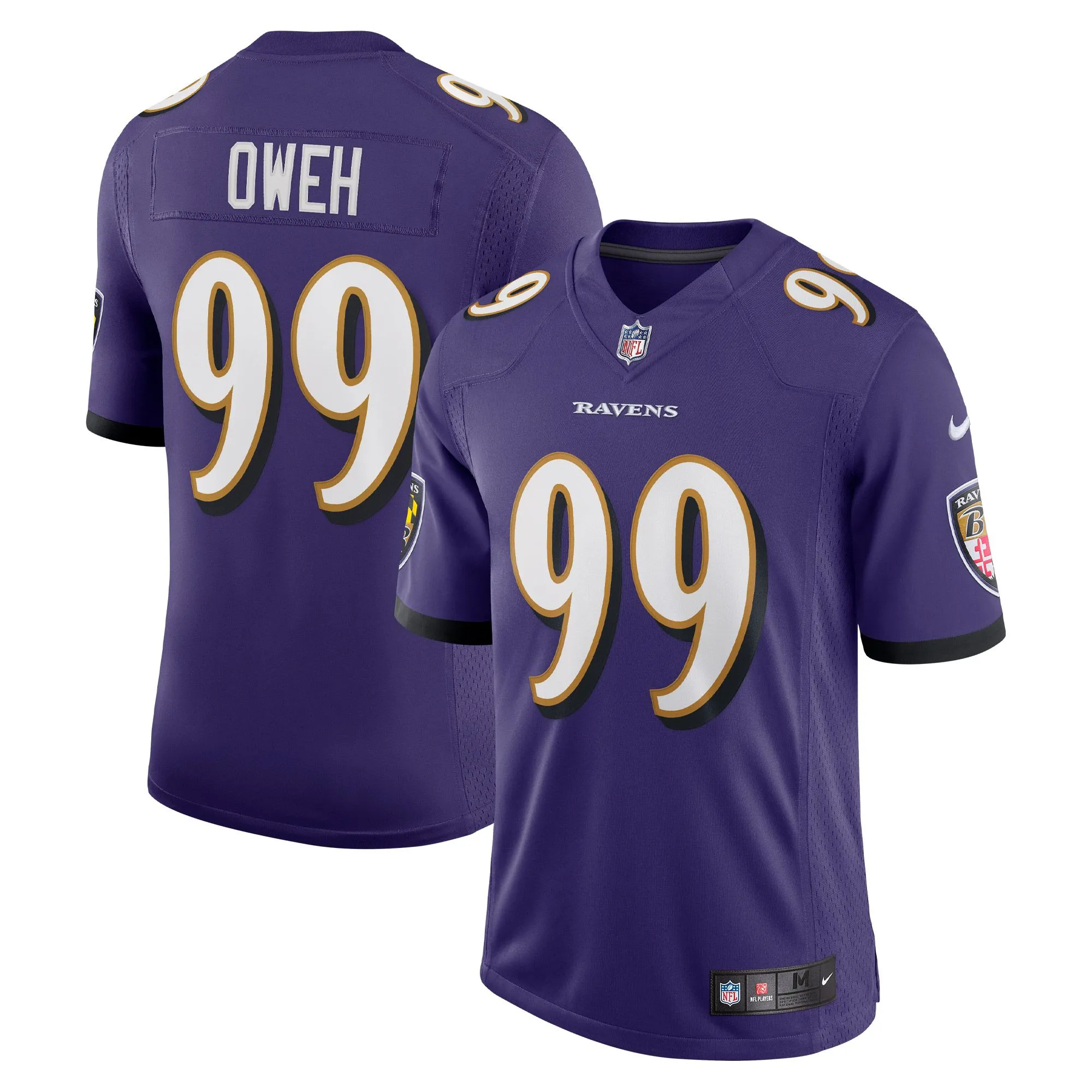 Odafe Oweh Baltimore Ravens  Vapor Limited Jersey - Purple