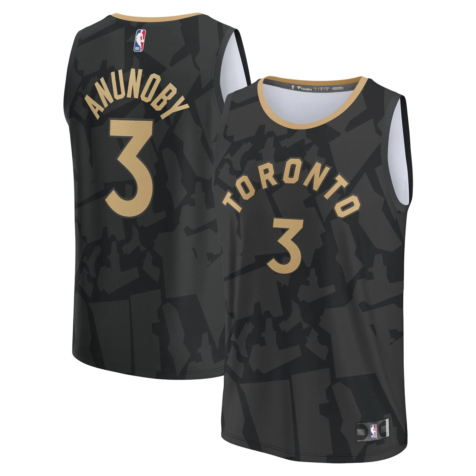 OG Anunoby Toronto Raptors Fanatics Branded Fastbreak Jersey - City Edition - Black