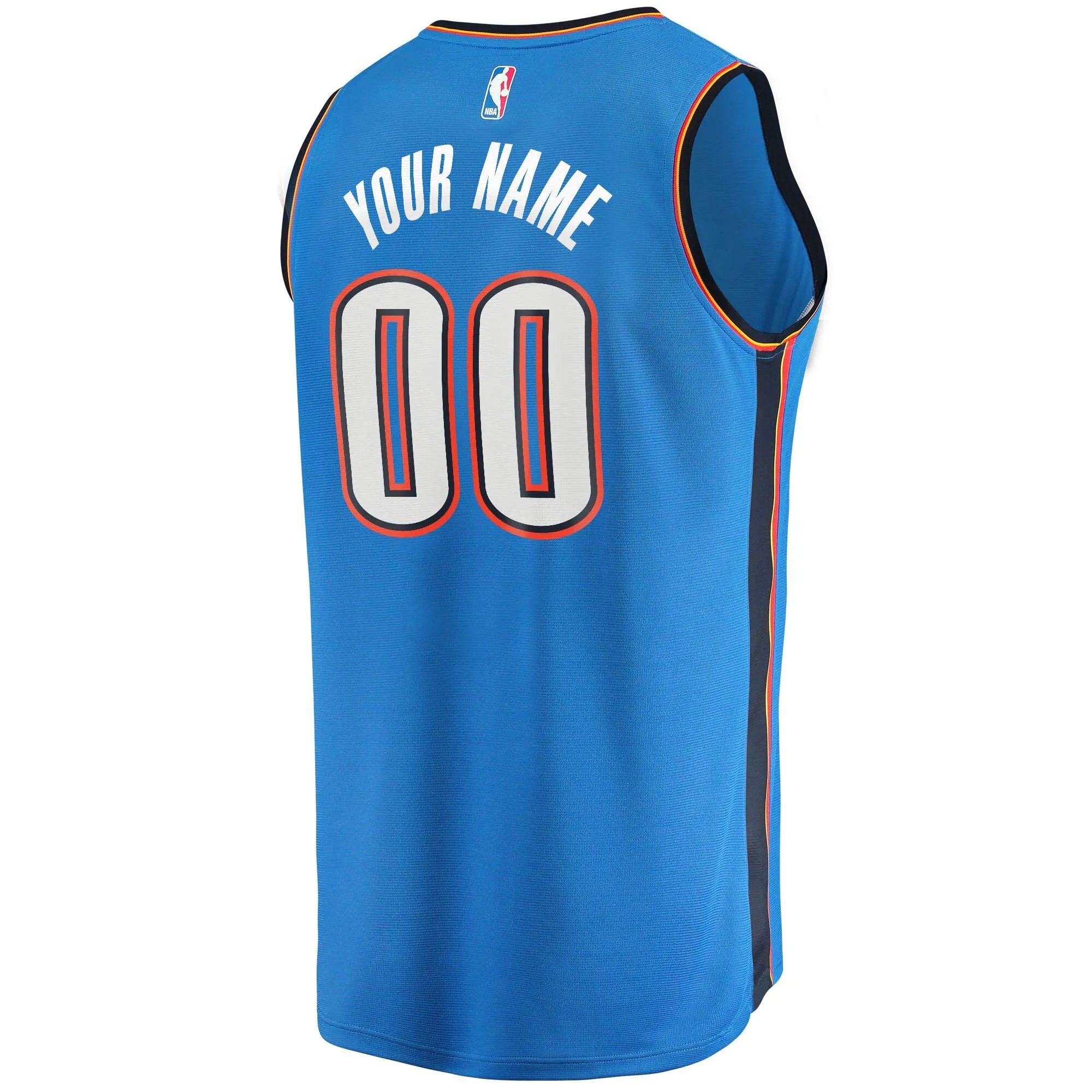 Oklahoma City Thunder Fanatics Branded Fast Break Custom Replica Jersey Blue - Icon Edition