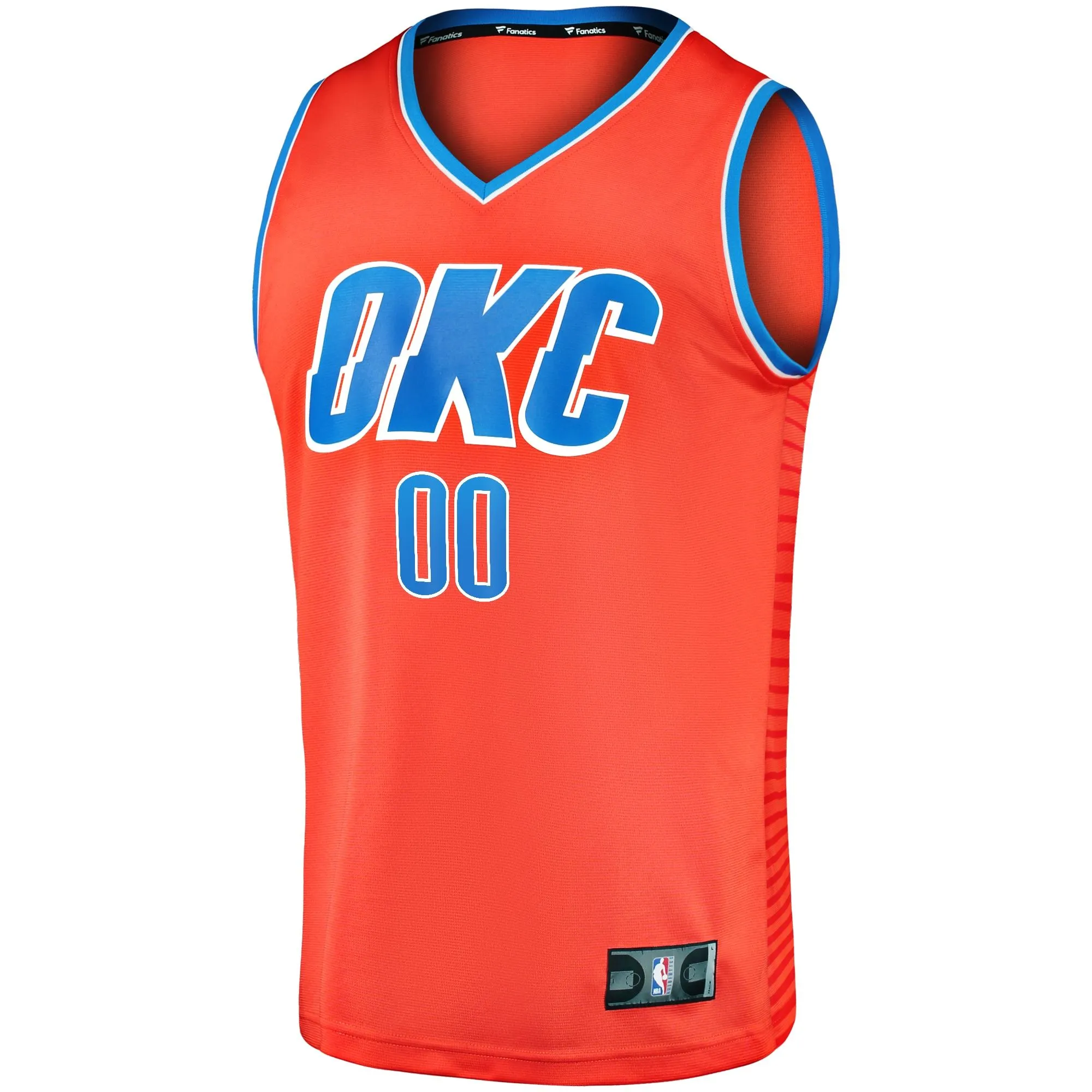 Oklahoma City Thunder Fanatics Branded  Fast Break Custom Replica Jersey - Orange - Statement Edition