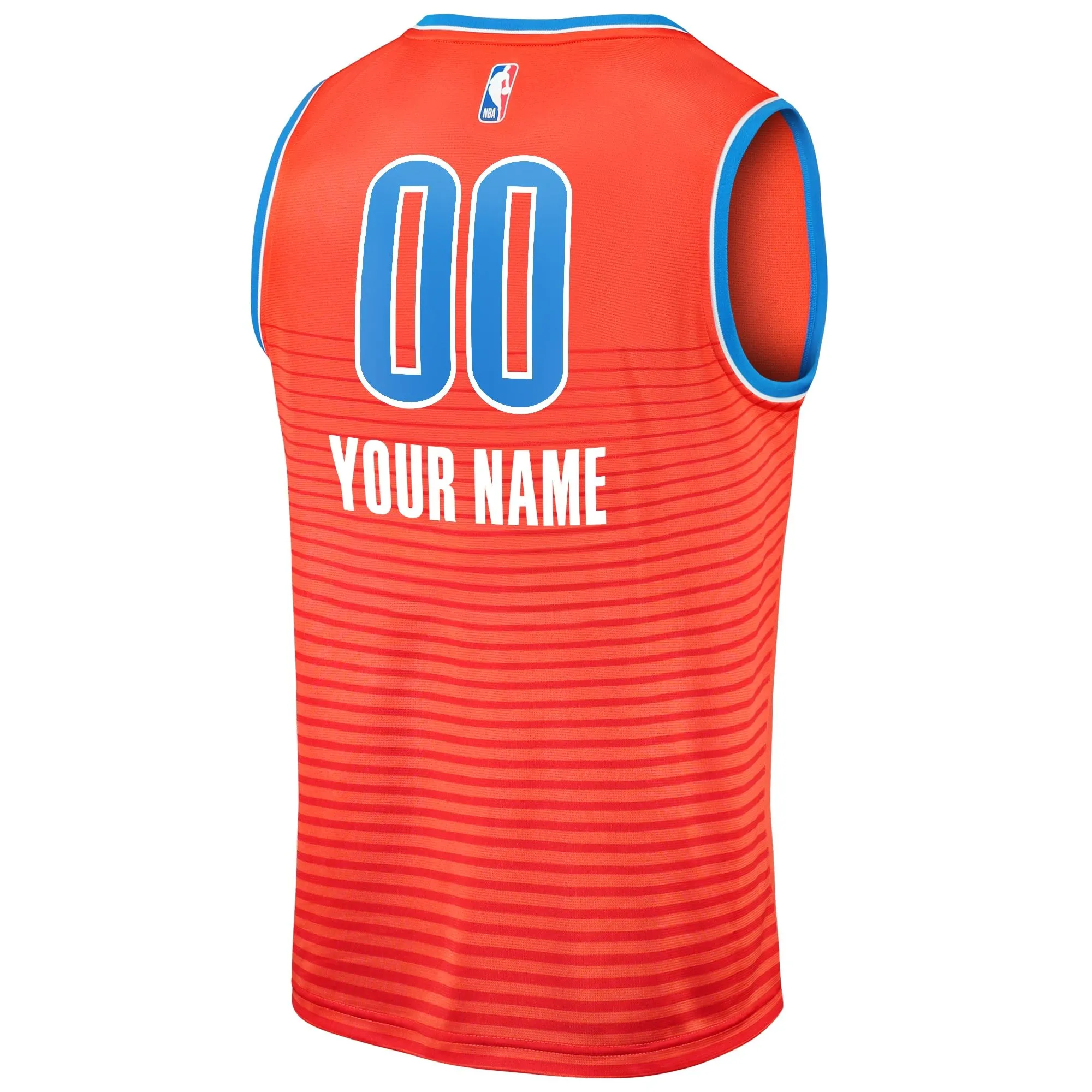 Oklahoma City Thunder Fanatics Branded  Fast Break Custom Replica Jersey - Orange - Statement Edition