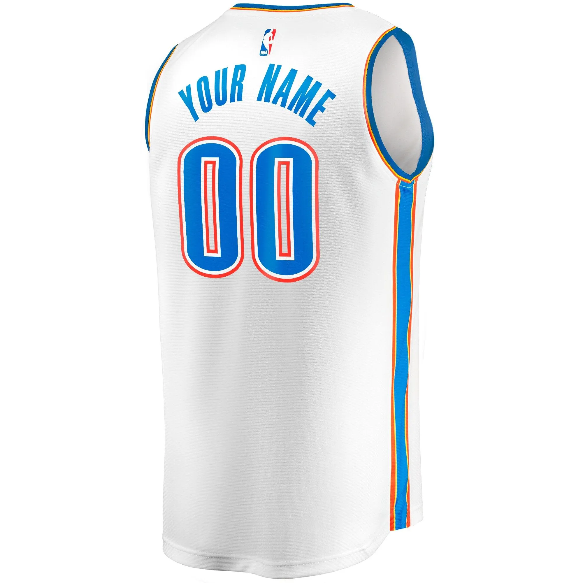 Oklahoma City Thunder Fanatics Branded Fast Break Custom Replica Jersey - White - Association Edition