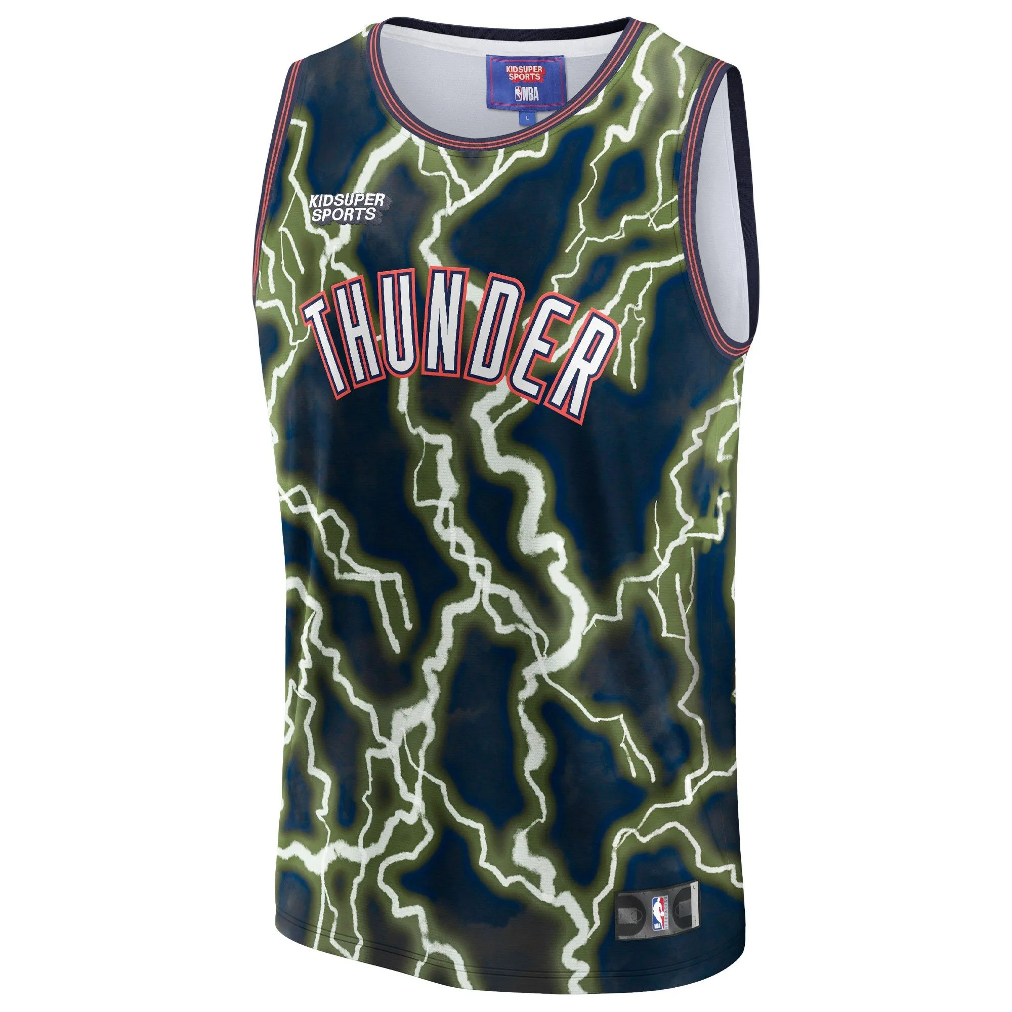 Oklahoma City Thunder NBA & KidSuper Studios By Fanatics Unisex Hometown Jersey - Black