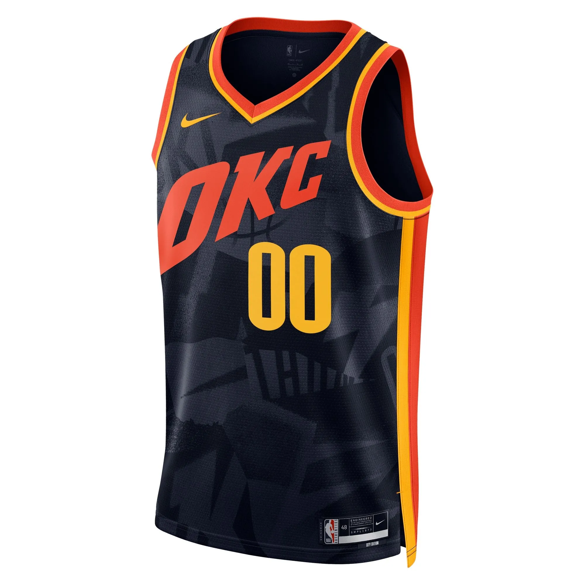 Oklahoma City Thunder  Unisex 2023/24 Custom Swingman Jersey - Navy - City Edition