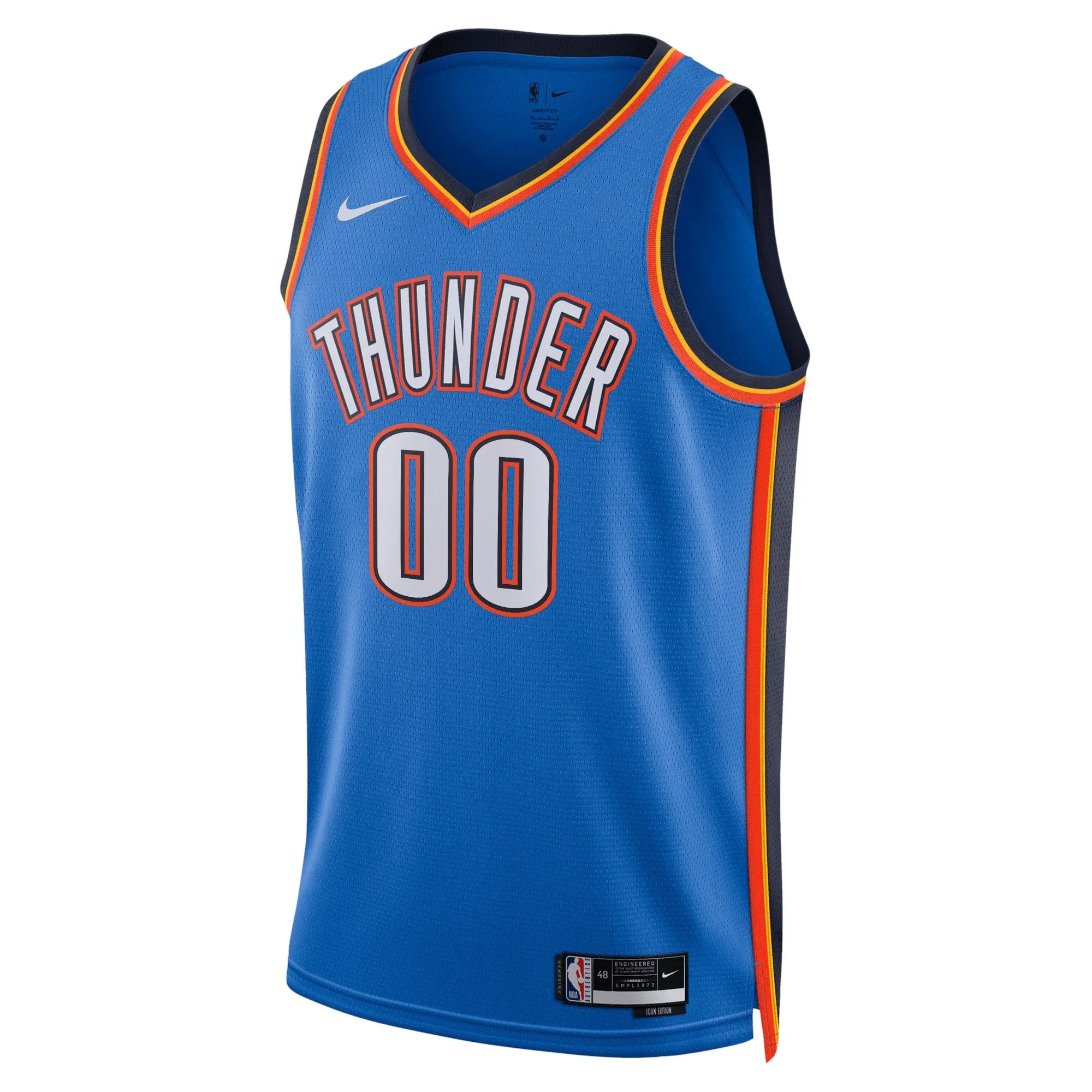 Oklahoma City Thunder  Unisex Swingman Custom Jersey Blue - Icon Edition