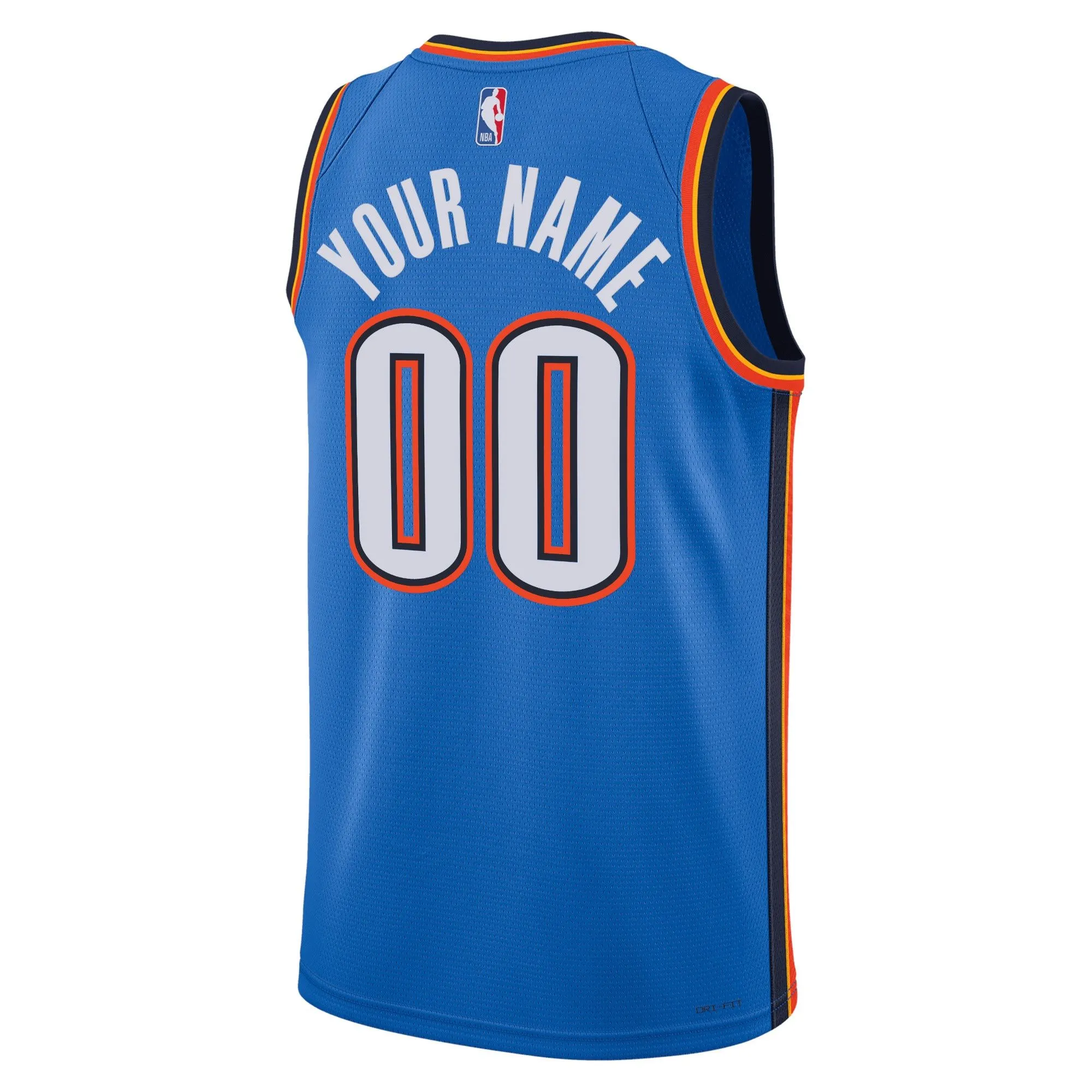 Oklahoma City Thunder  Unisex Swingman Custom Jersey Blue - Icon Edition