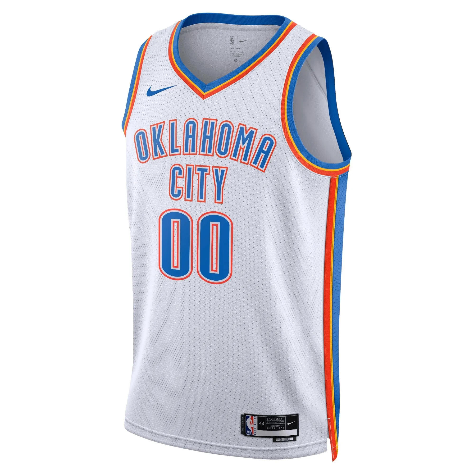 Oklahoma City Thunder  Unisex Swingman Custom Jersey White - Association Edition