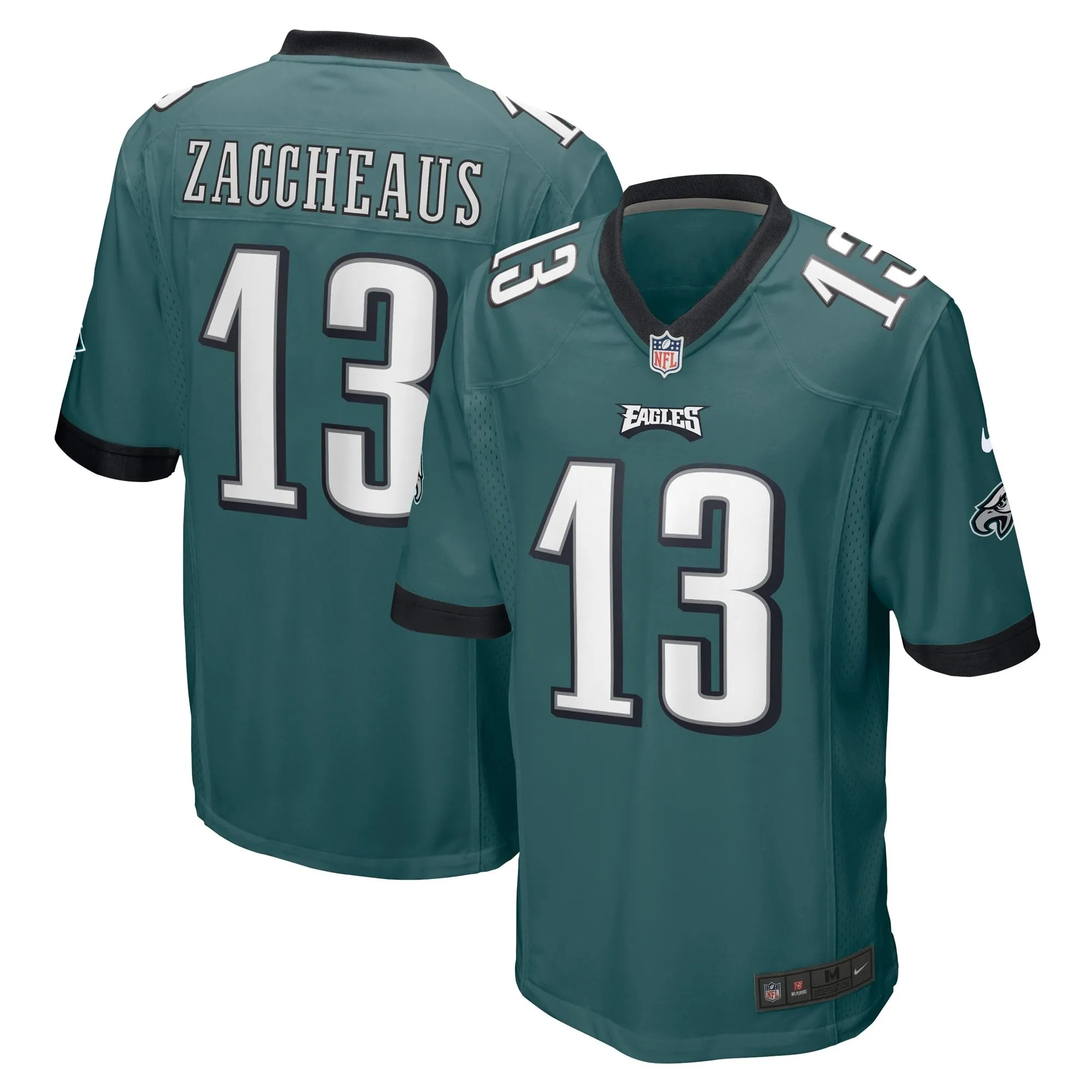 Olamide Zaccheaus Philadelphia Eagles  Men's Game Jersey - Midnight Green