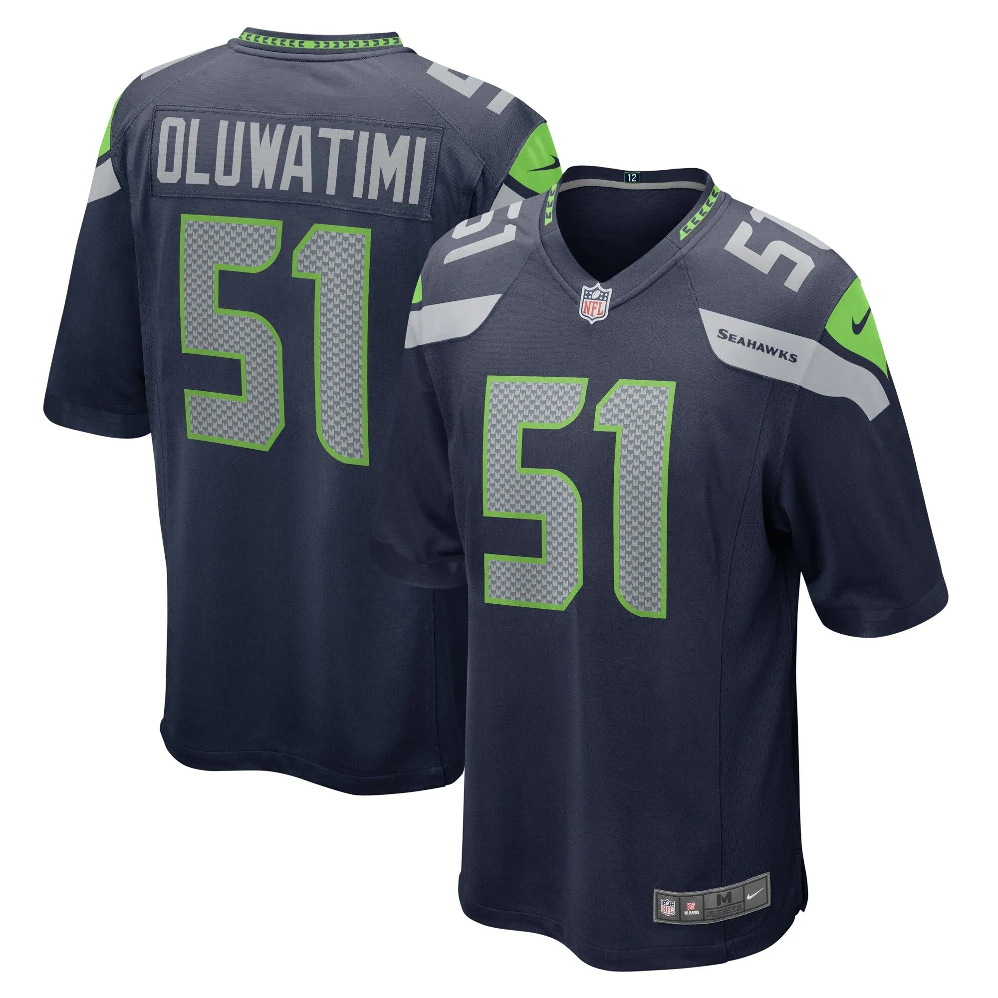 Olusegun Oluwatimi Seattle Seahawks   Game Jersey - College Navy