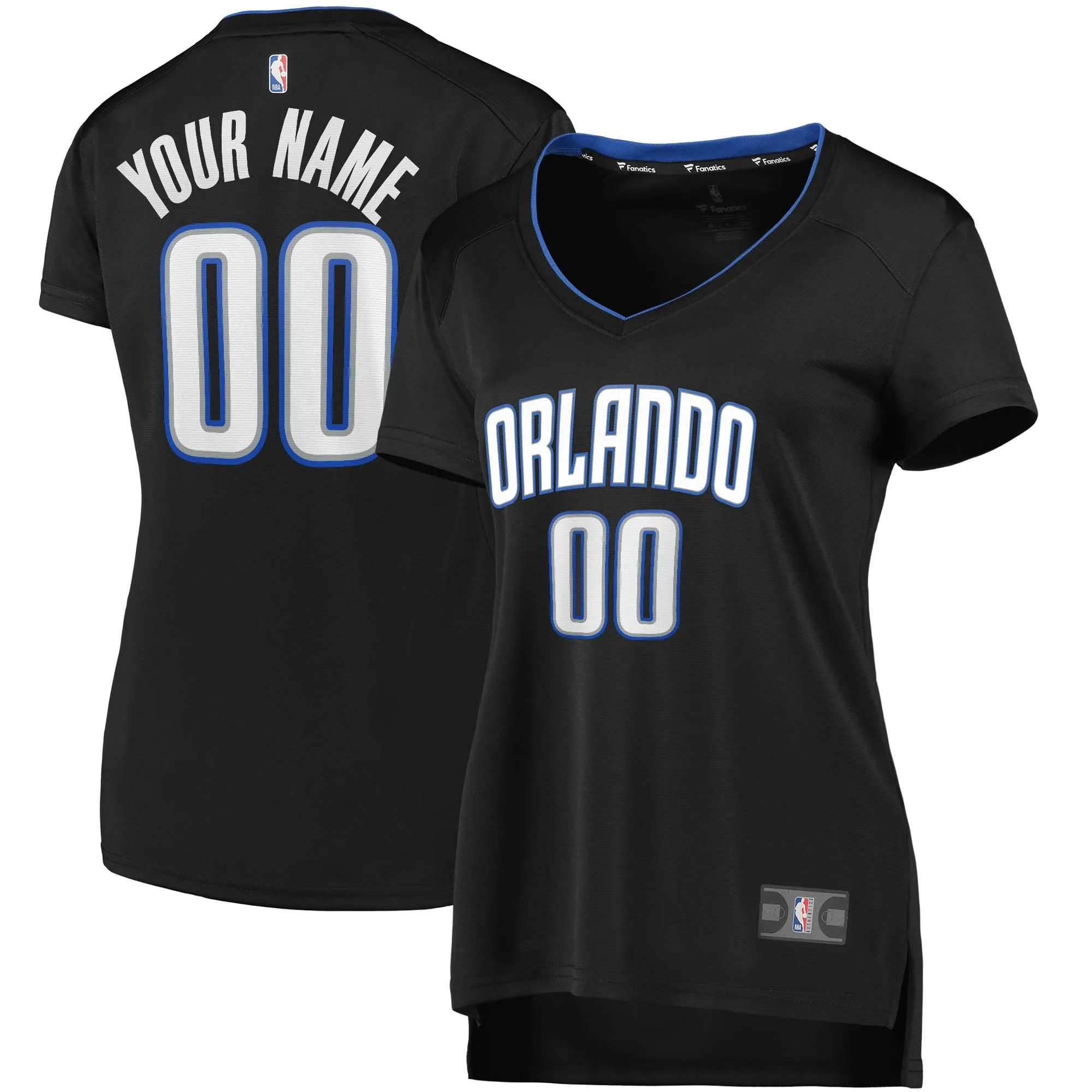 Orlando Magic Fanatics Branded Women's Fast Break Replica Custom Jersey Black - Icon Edition