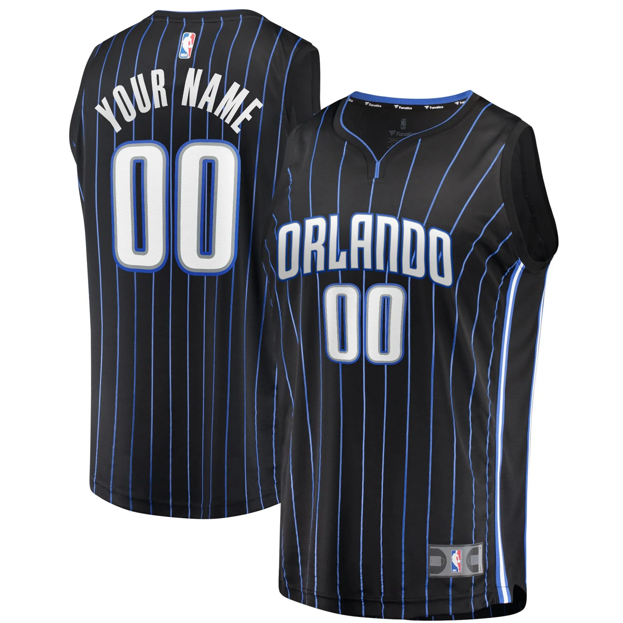 Orlando Magic Fanatics Branded Youth Fast Break Replica Custom Jersey Black - Icon Edition