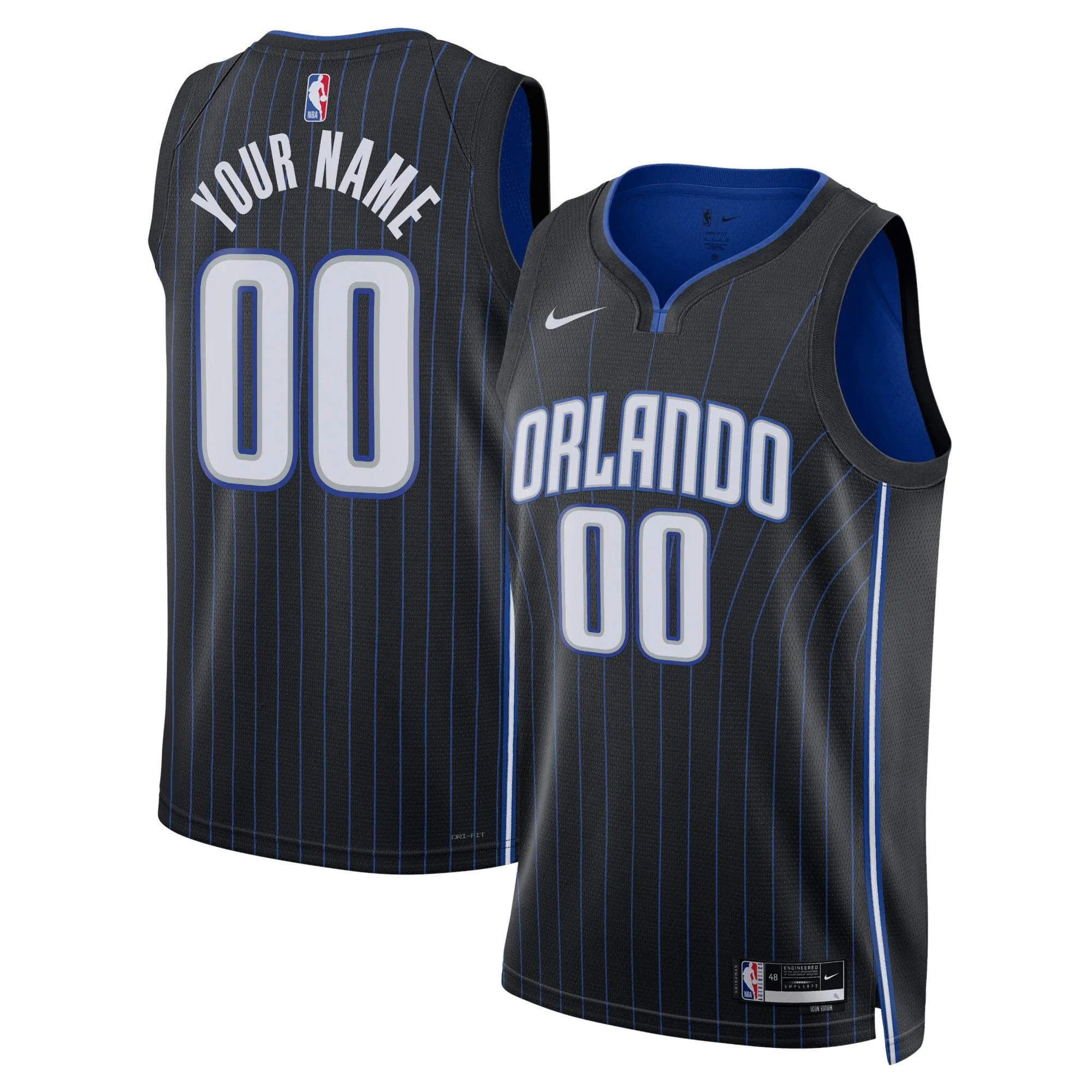 Orlando Magic  Unisex Swingman Custom Jersey Black - Icon Edition