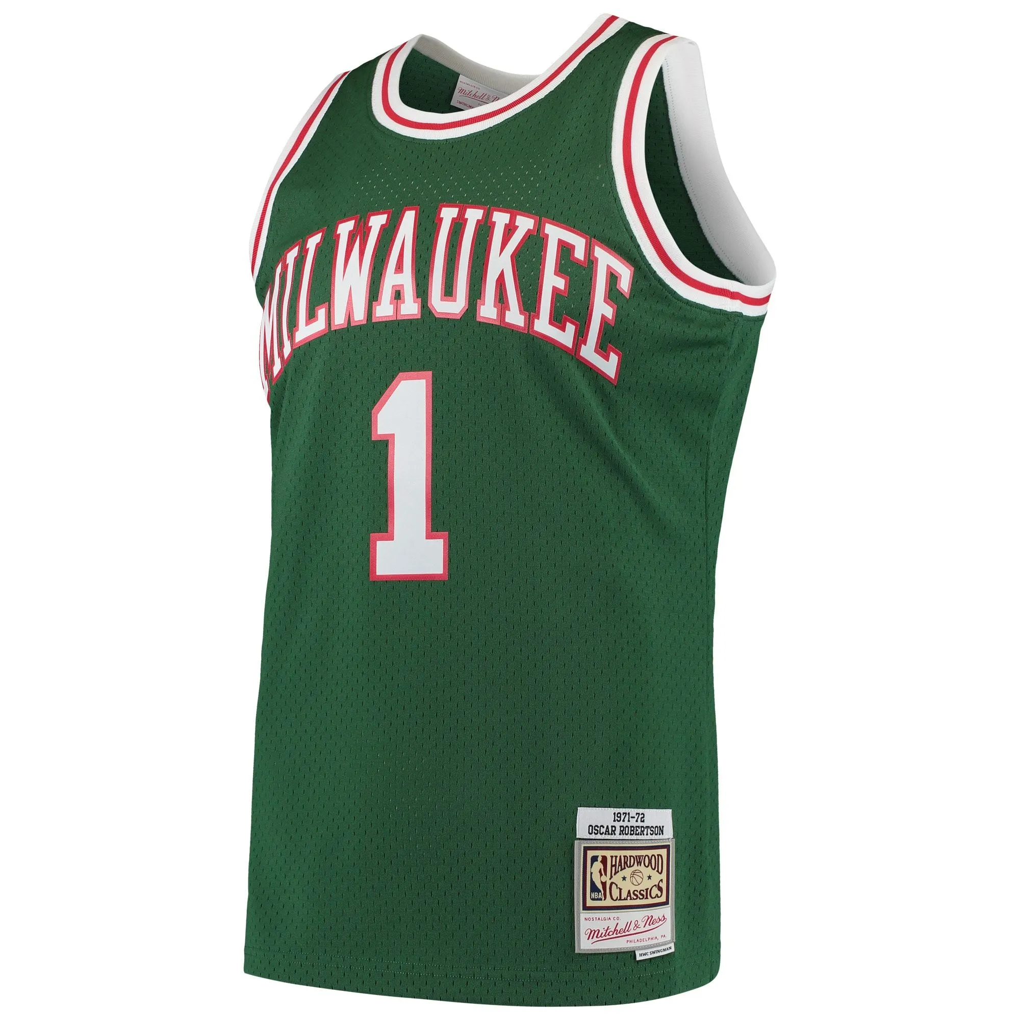 Oscar Robertson Milwaukee Bucks Mitchell & Ness 1971/72 Hardwood Classics Swingman Jersey - Green