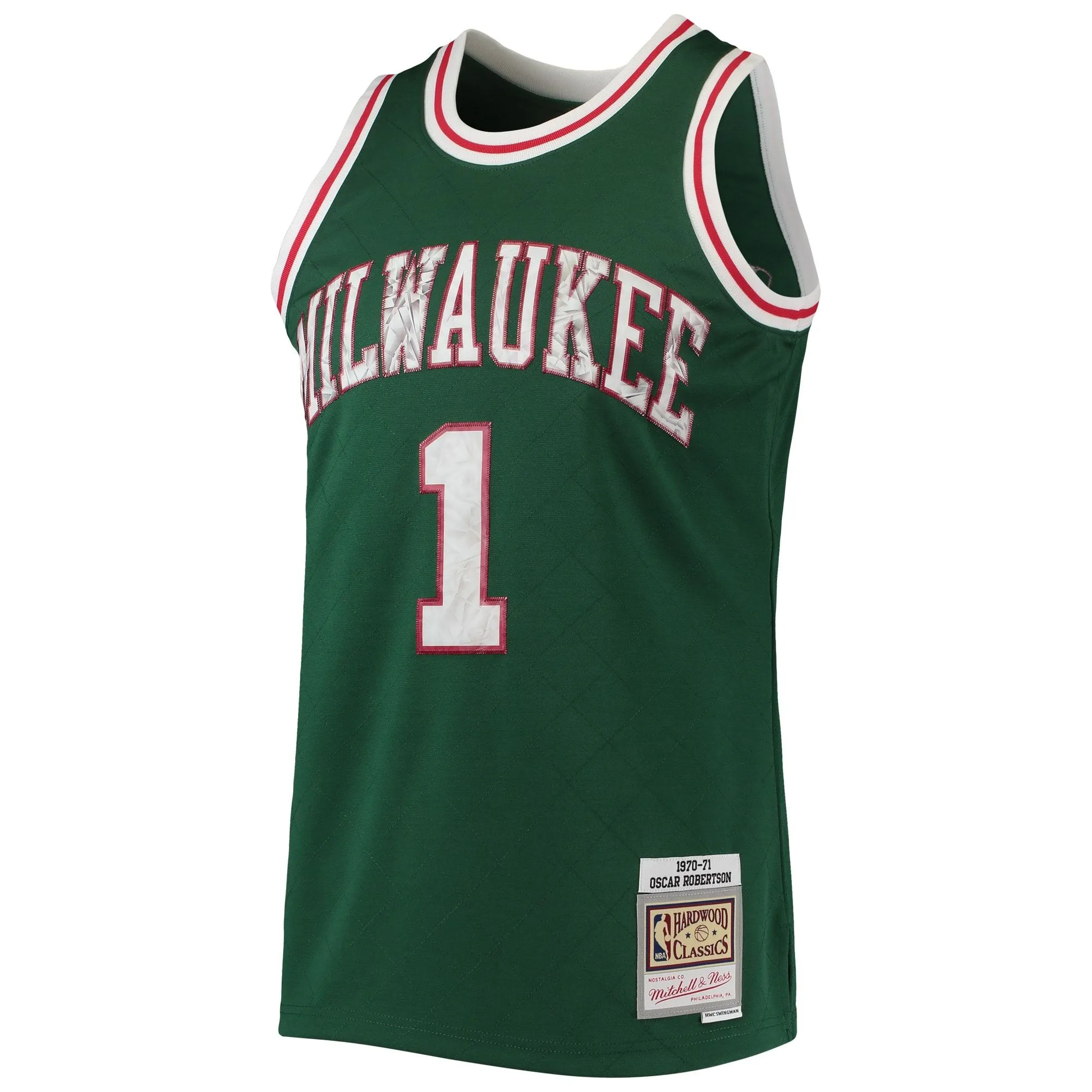 Oscar Robertson Milwaukee Bucks Mitchell & Ness 1996/97 Hardwood Classics NBA 75th Anniversary Diamond Swingman Jersey - Green