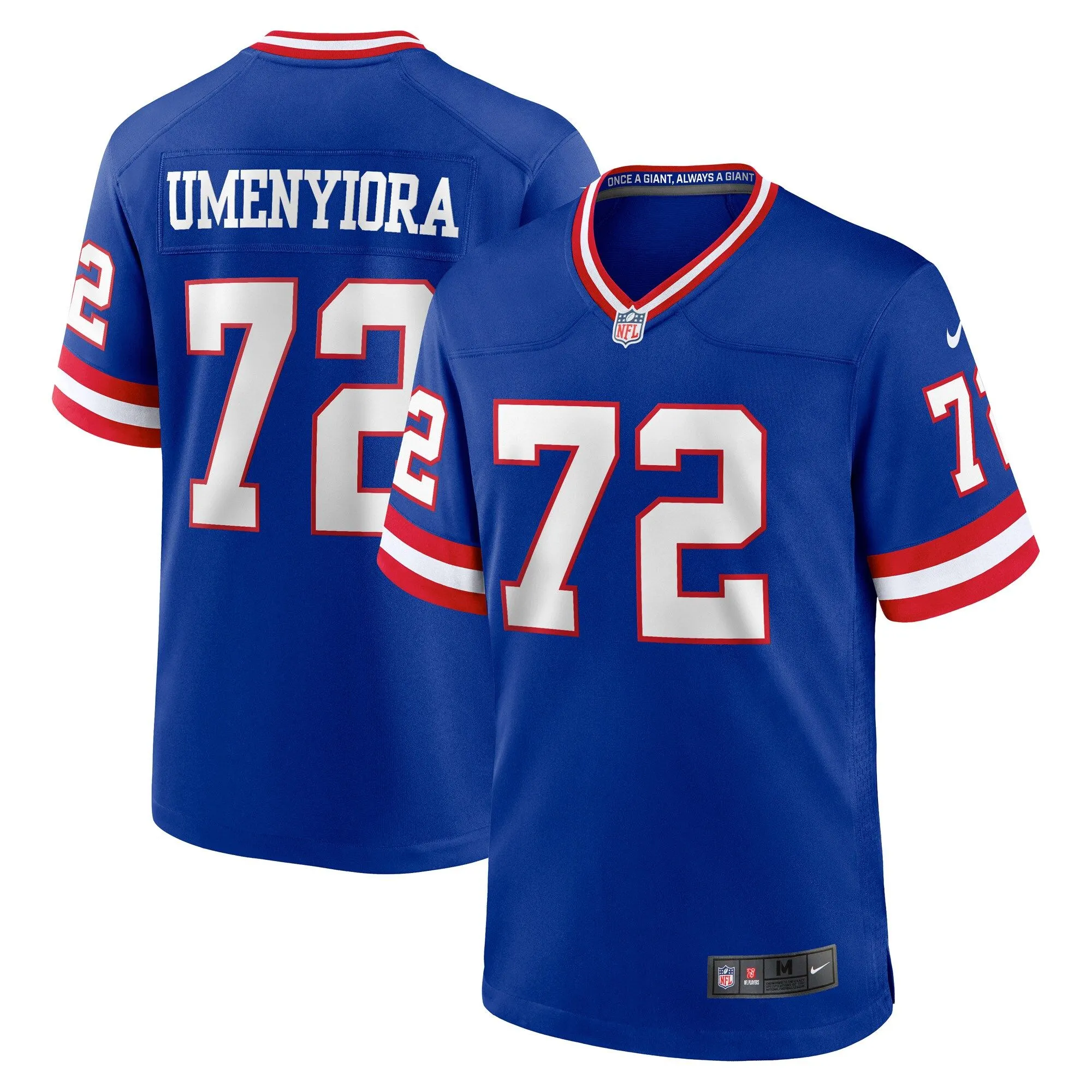 Osi Umenyiora New York Giants  Classic Retired Player Game Jersey - Royal