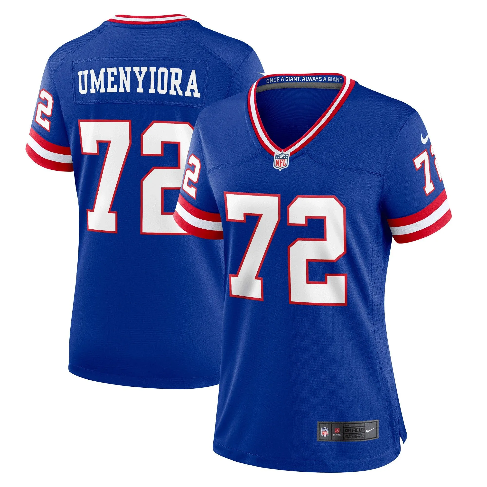 Osi Umenyiora New York Giants  Women's Classic Retired Player Game Jersey - Royal