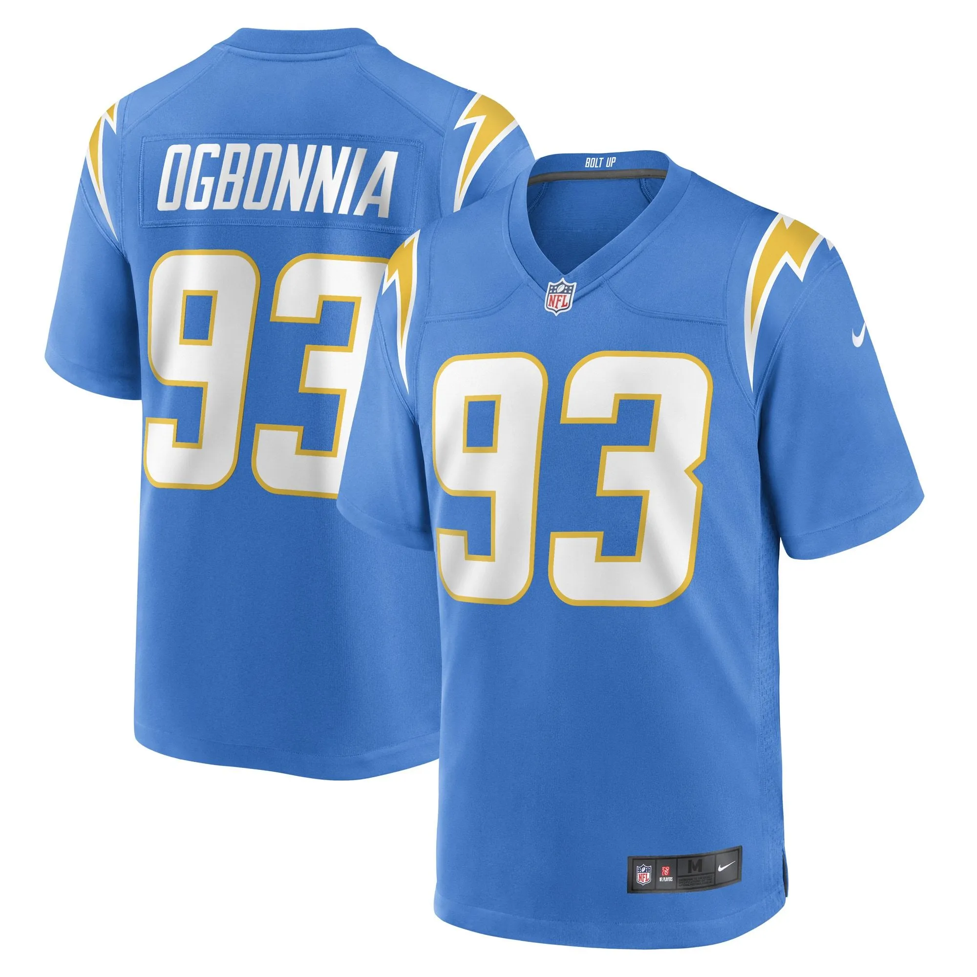 Otito Ogbonnia Los Angeles Chargers  Game Player Jersey - Powder Blue