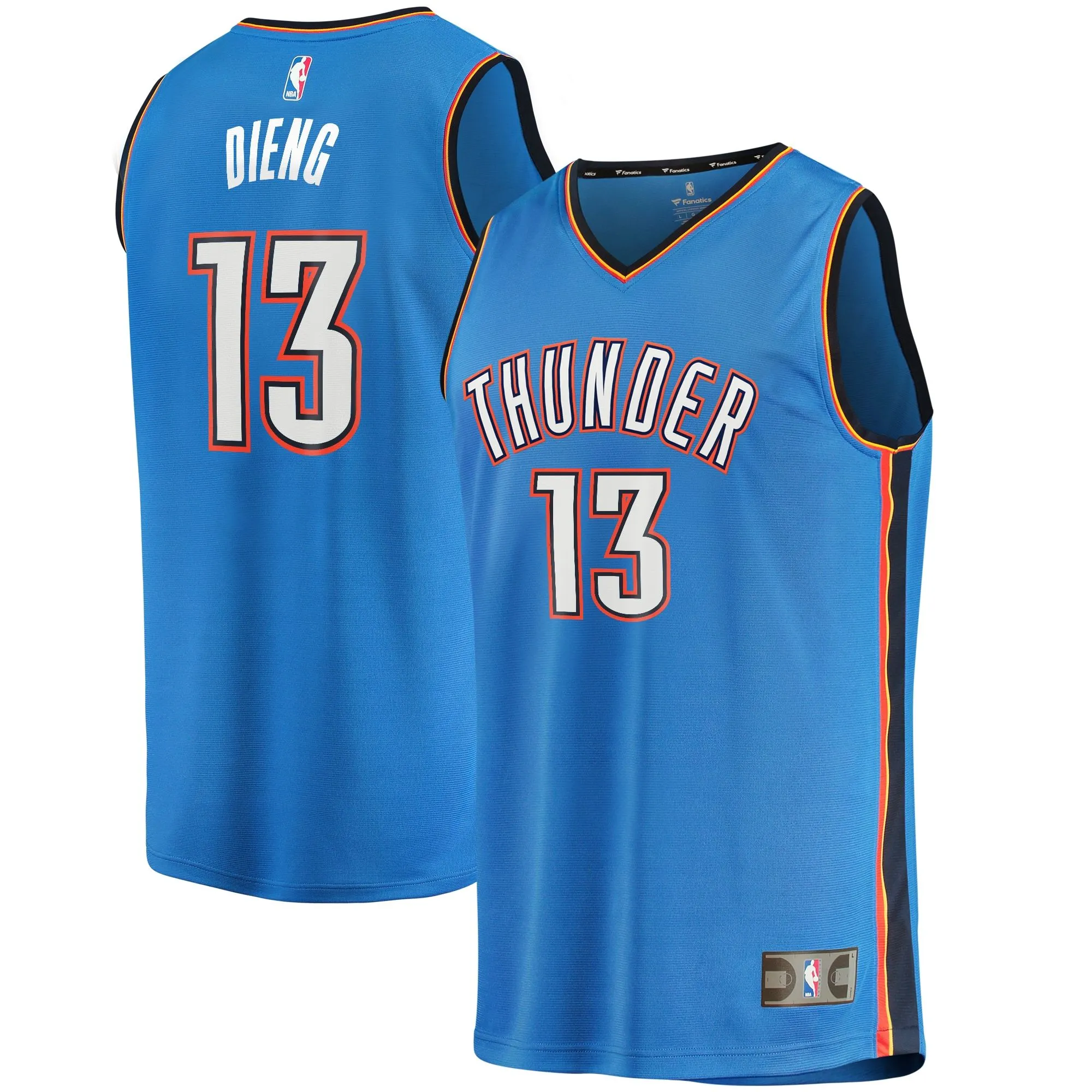 Ousmane Dieng Oklahoma City Thunder Fanatics Branded 2022 NBA Draft First Round Pick Fast Break Replica Player Jersey - Icon Edition - Blue