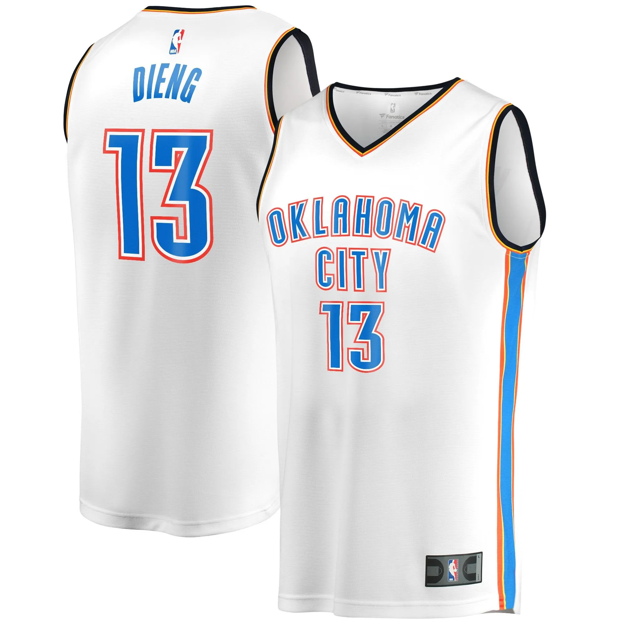 Ousmane Dieng Oklahoma City Thunder Fanatics Branded Fast Break Player Jersey - Association Edition - White