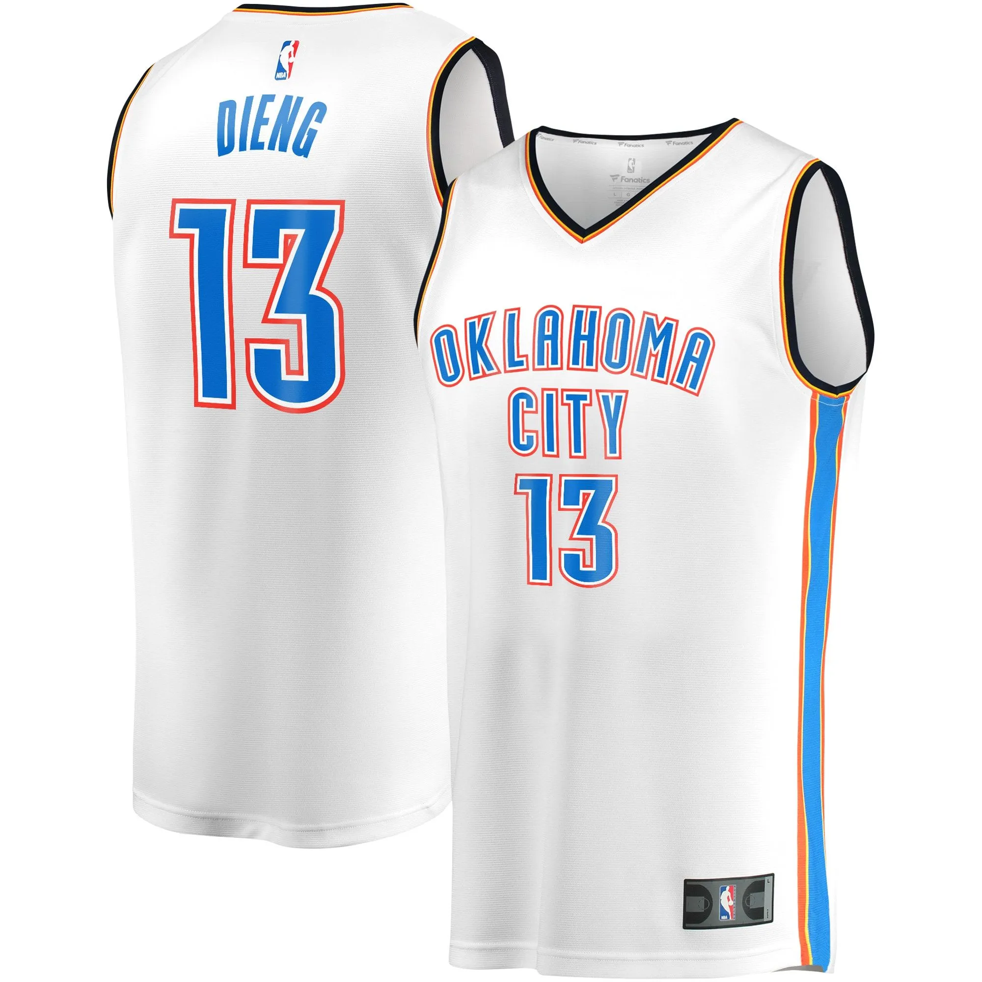 Ousmane Dieng Oklahoma City Thunder Fanatics Branded Youth Fast Break Player Jersey - Association Edition - White