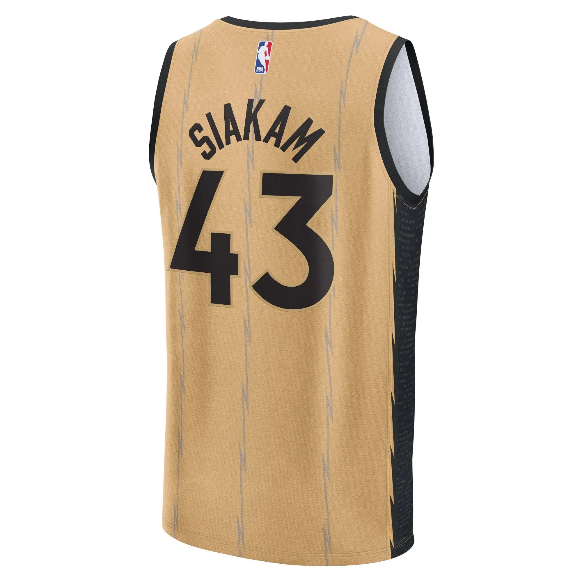 Pascal Siakam Toronto Raptors Fanatics Branded Fast Break Jersey - Gold - City Edition