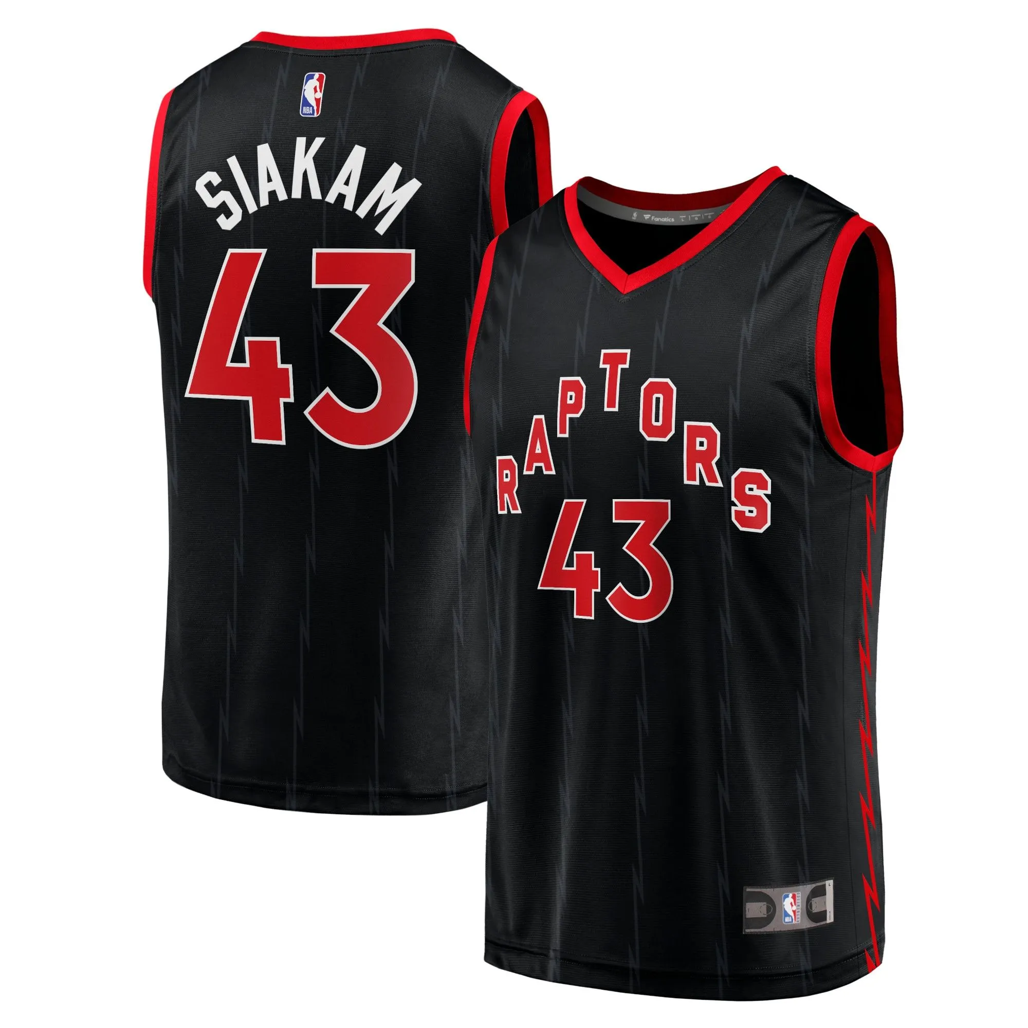 Pascal Siakam Toronto Raptors Fanatics Branded Fast Break Replica Jersey Black - Statement Edition