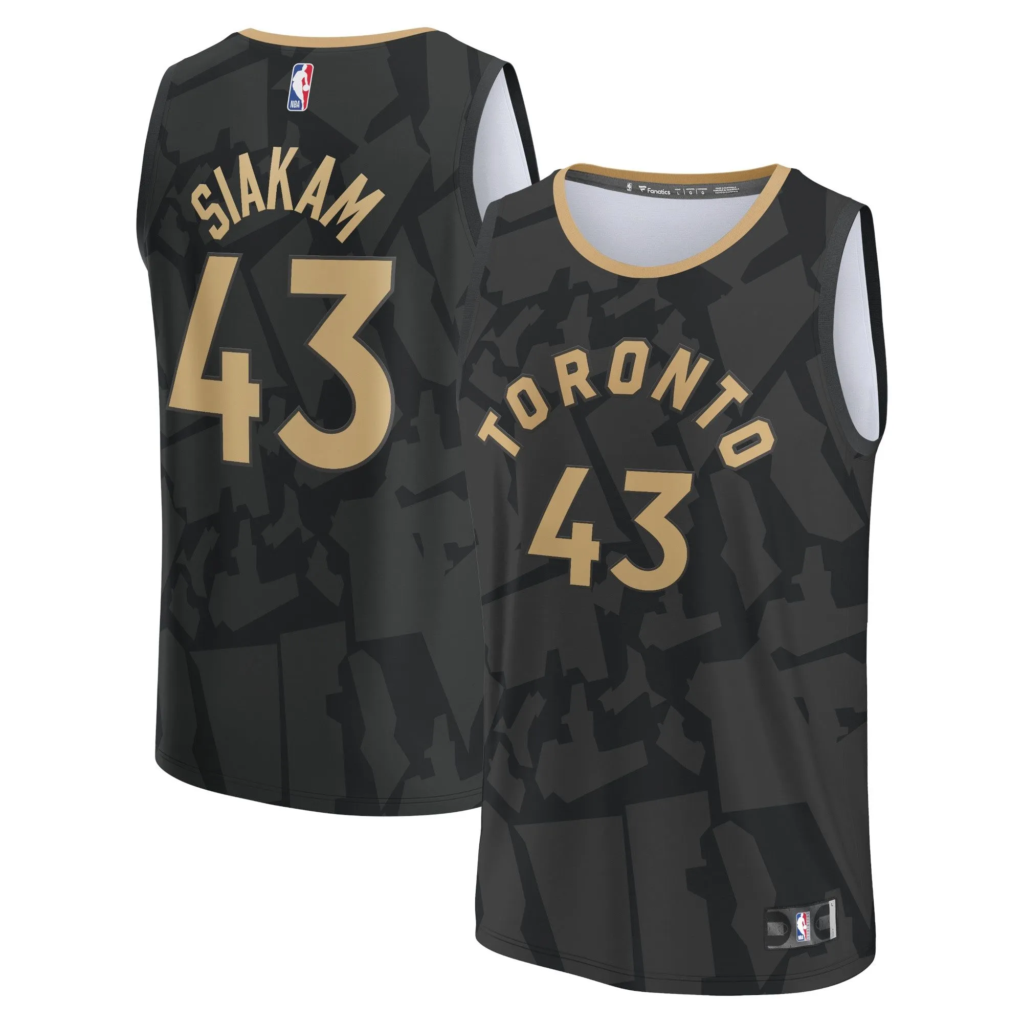 Pascal Siakam Toronto Raptors Fanatics Branded Fastbreak Jersey - City Edition - Black