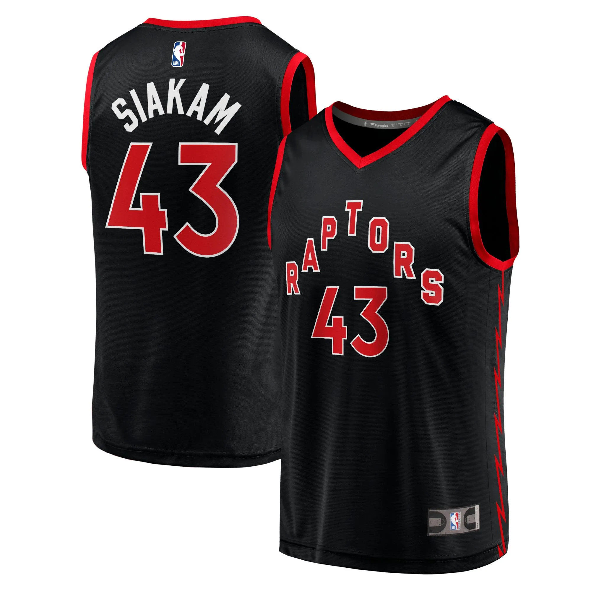 Pascal Siakam Toronto Raptors Fanatics Branded Youth Fast Break Player Jersey - Black - Statement Edition