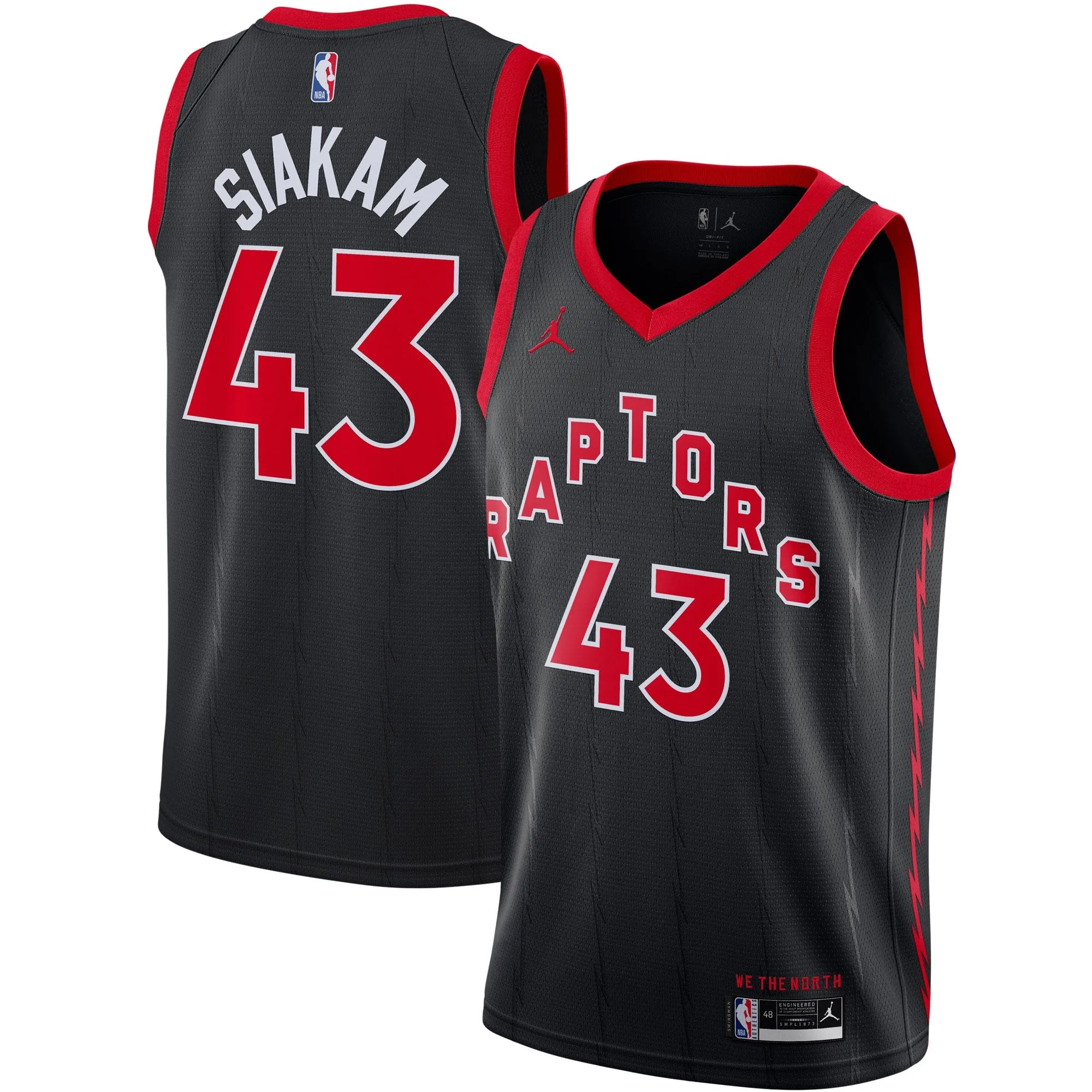 Pascal Siakam Toronto Raptors Jordan Brand 2020/21 Swingman Jersey - Statement Edition - Black