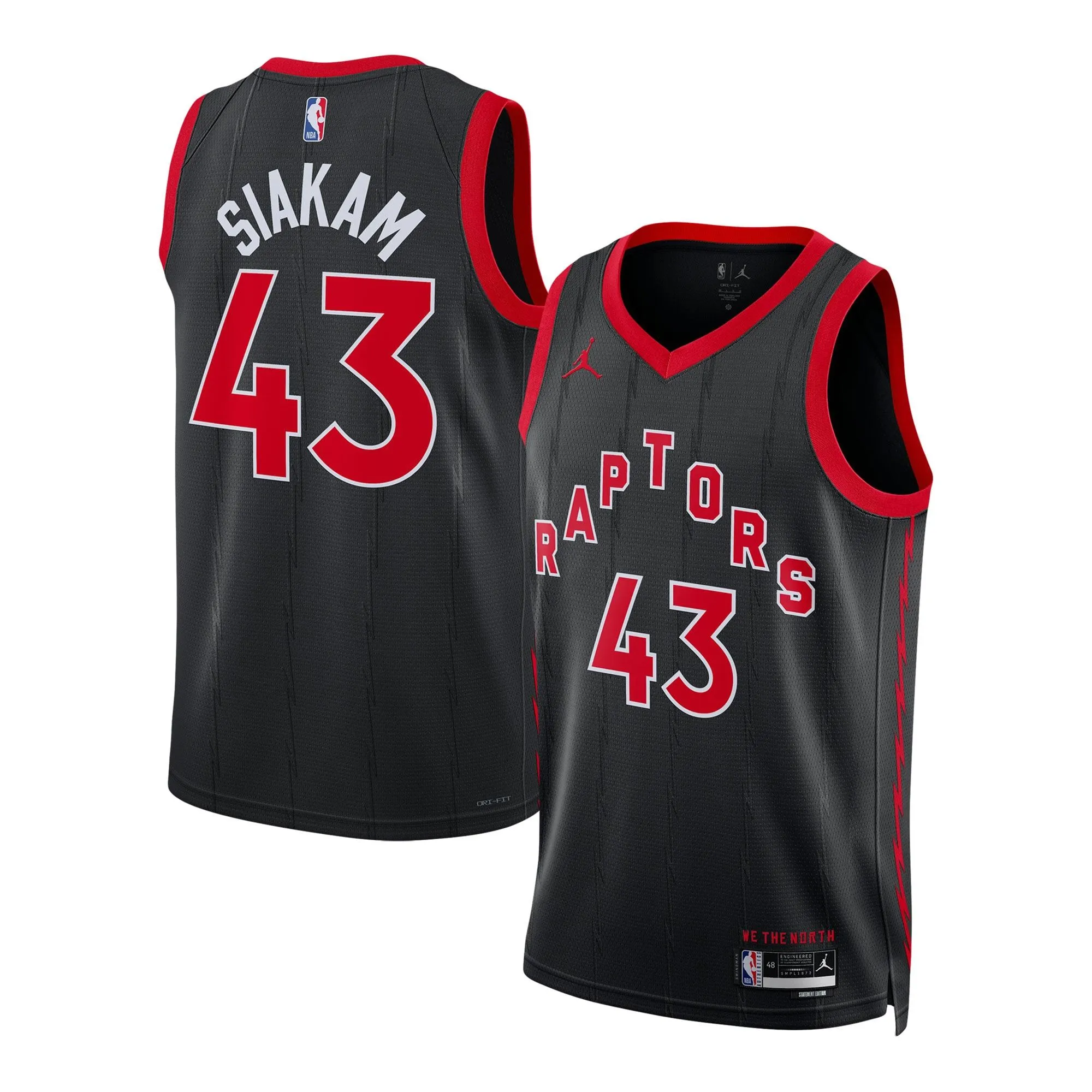 Pascal Siakam Toronto Raptors Jordan Brand Unisex Swingman Jersey - Statement Edition - Black