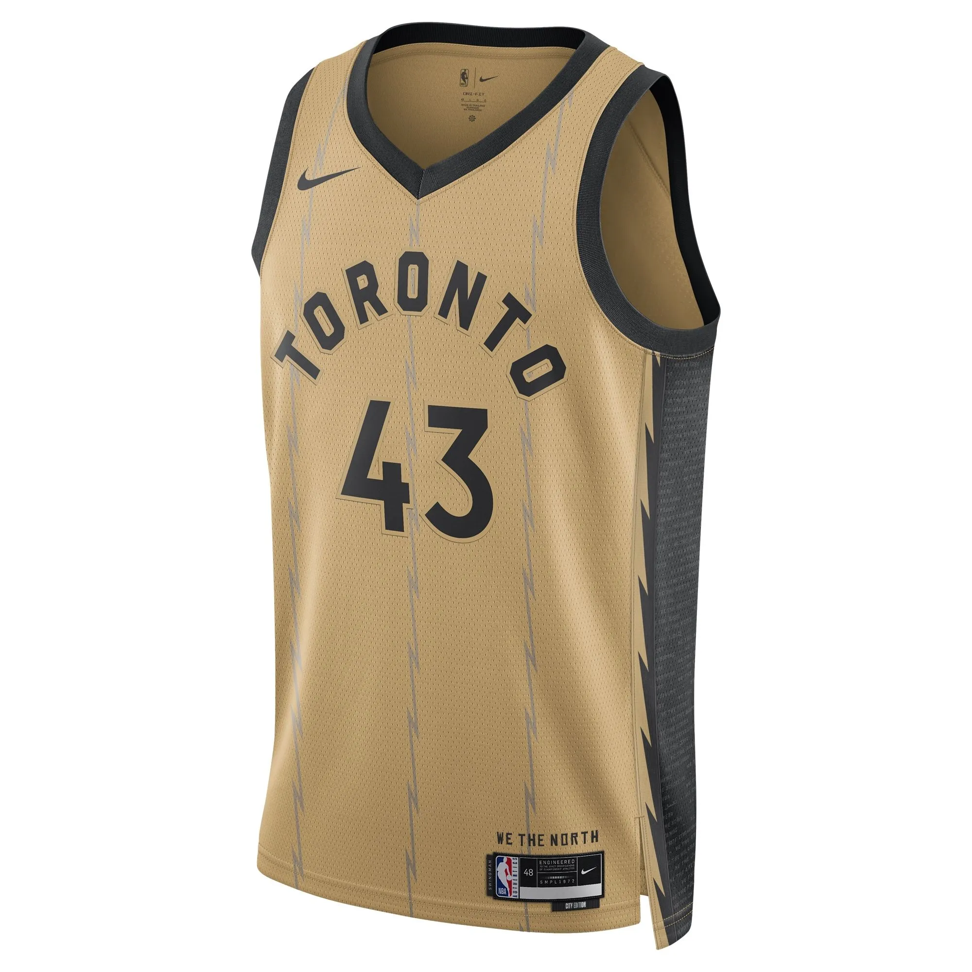 Pascal Siakam Toronto Raptors  Unisex 2023/24 Swingman Jersey - Gold - City Edition