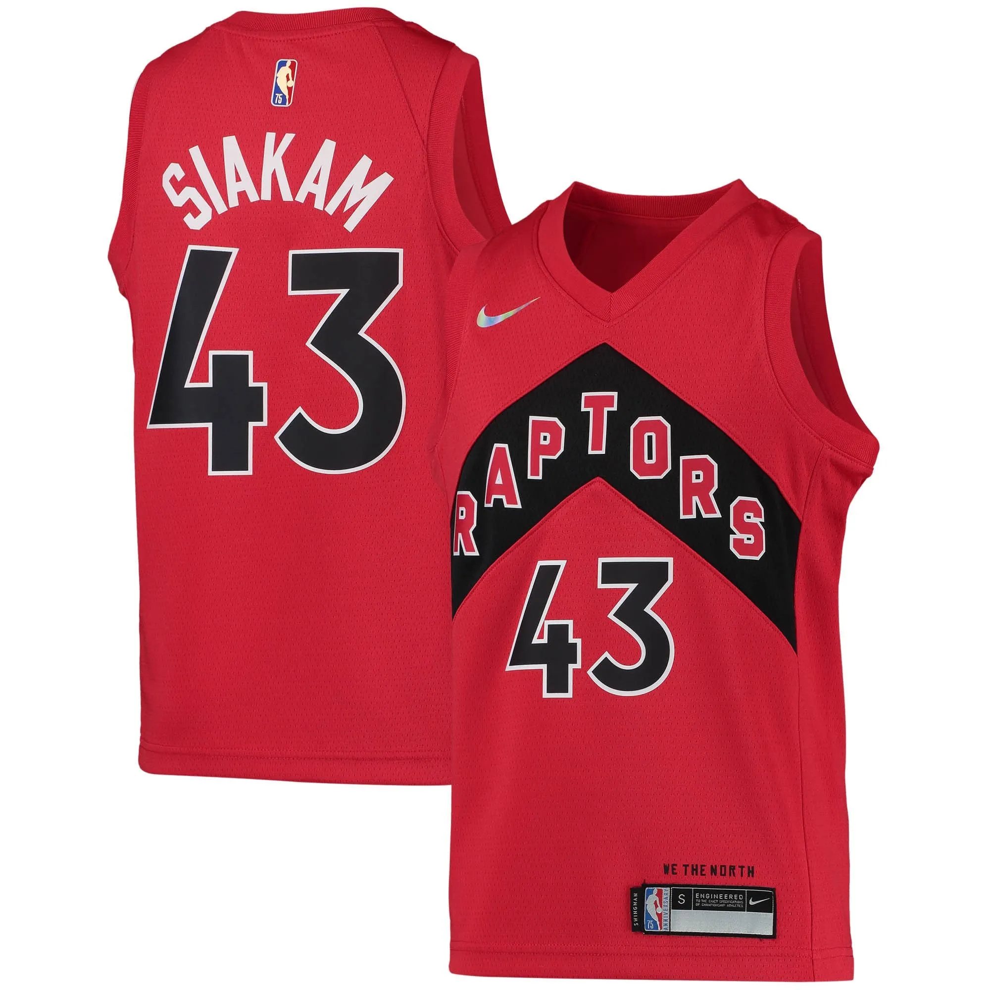 Pascal Siakam Toronto Raptors  Youth 2021/22 Diamond Swingman Jersey - Icon Edition - Red