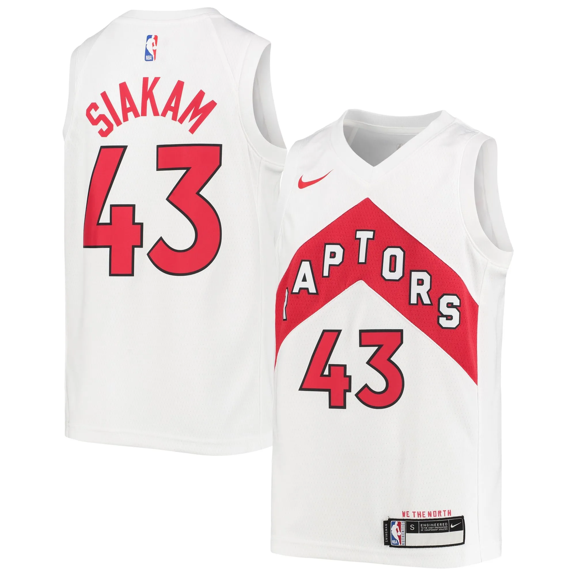 Pascal Siakam Toronto Raptors  Youth Swingman Jersey - Association Edition - White