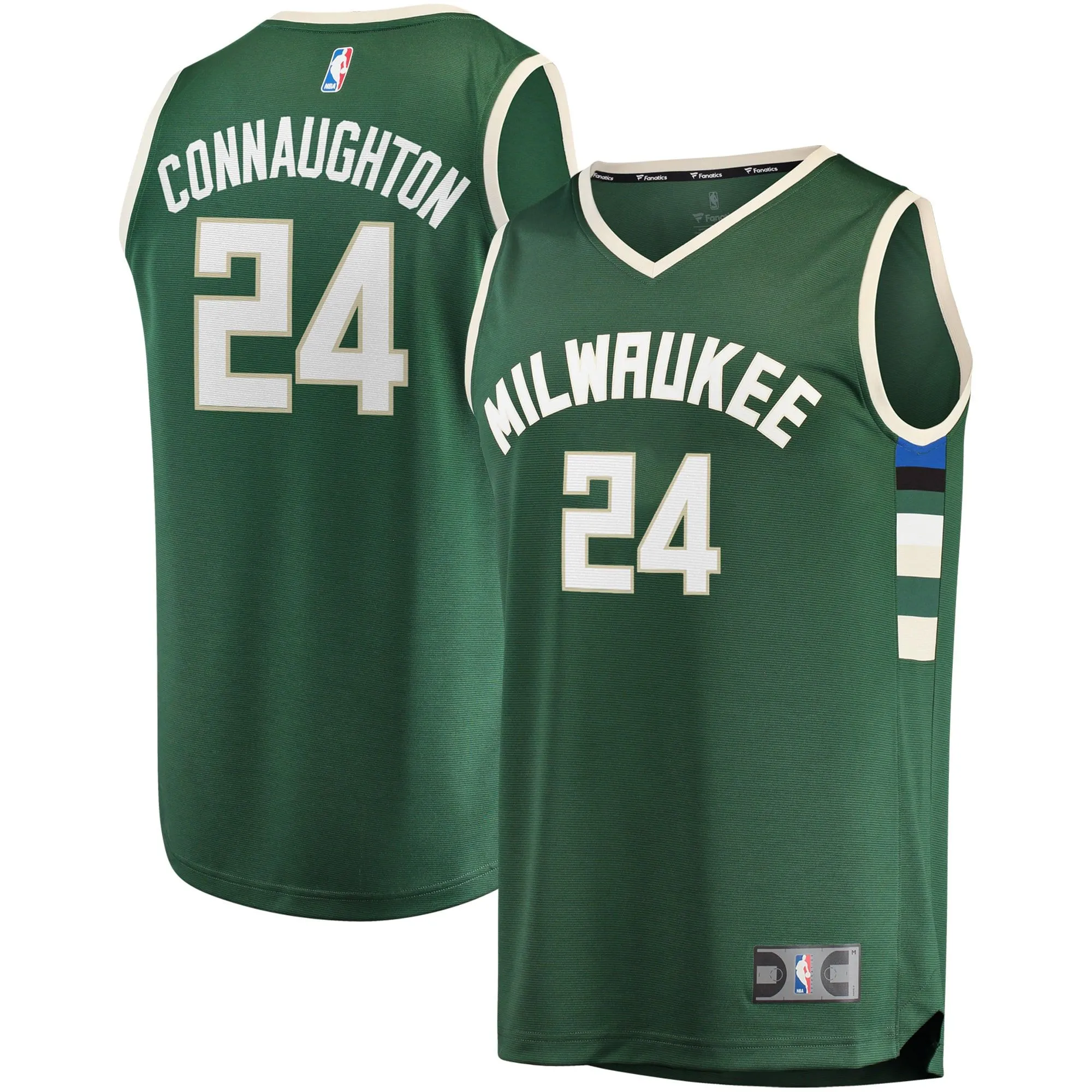 Pat Connaughton Milwaukee Bucks Fanatics Branded Fast Break Replica Jersey - Icon Edition - Hunter Green