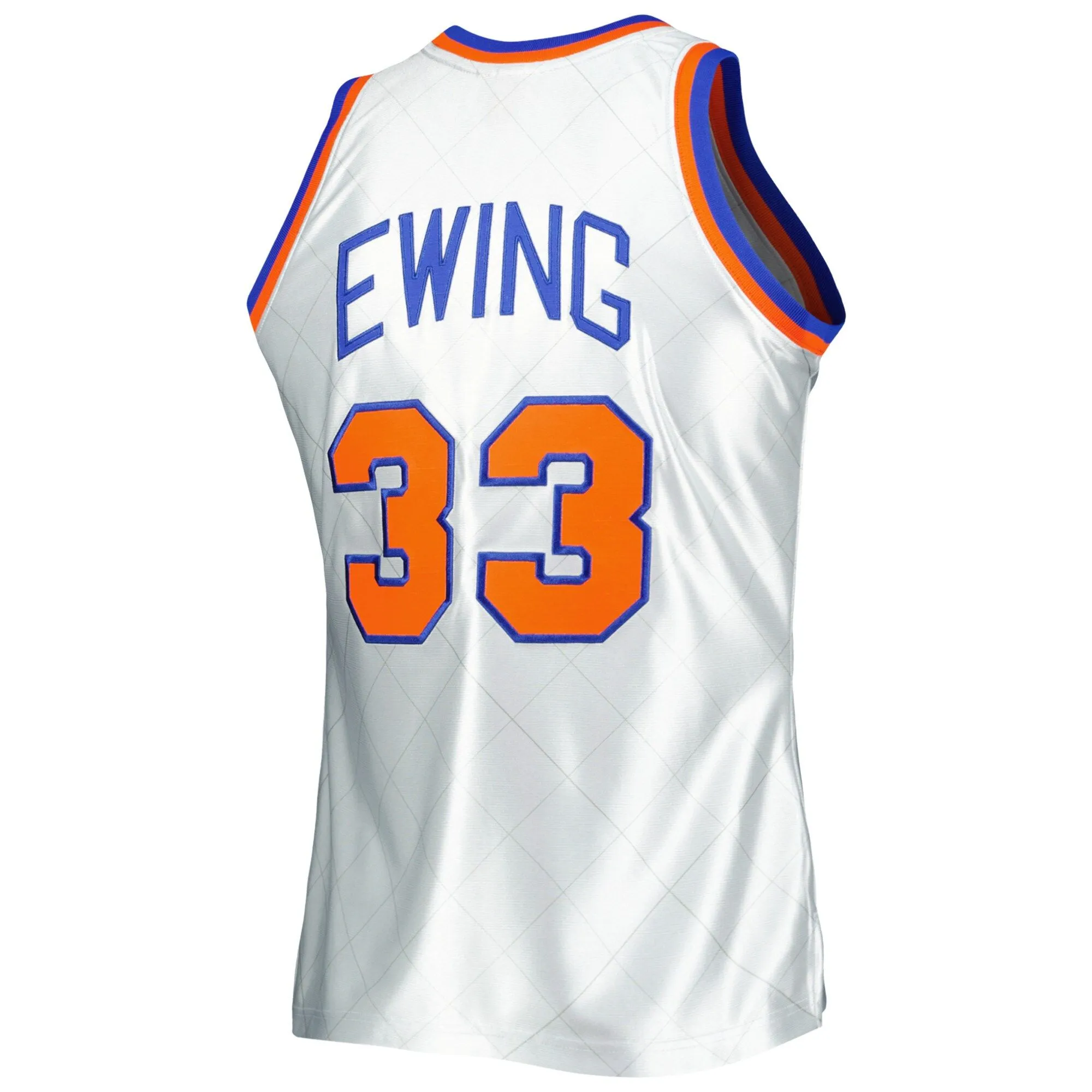 Patrick Ewing New York Knicks Mitchell & Ness 1985/86 Hardwood Classics 75th Anniversary Swingman Jersey - Platinum