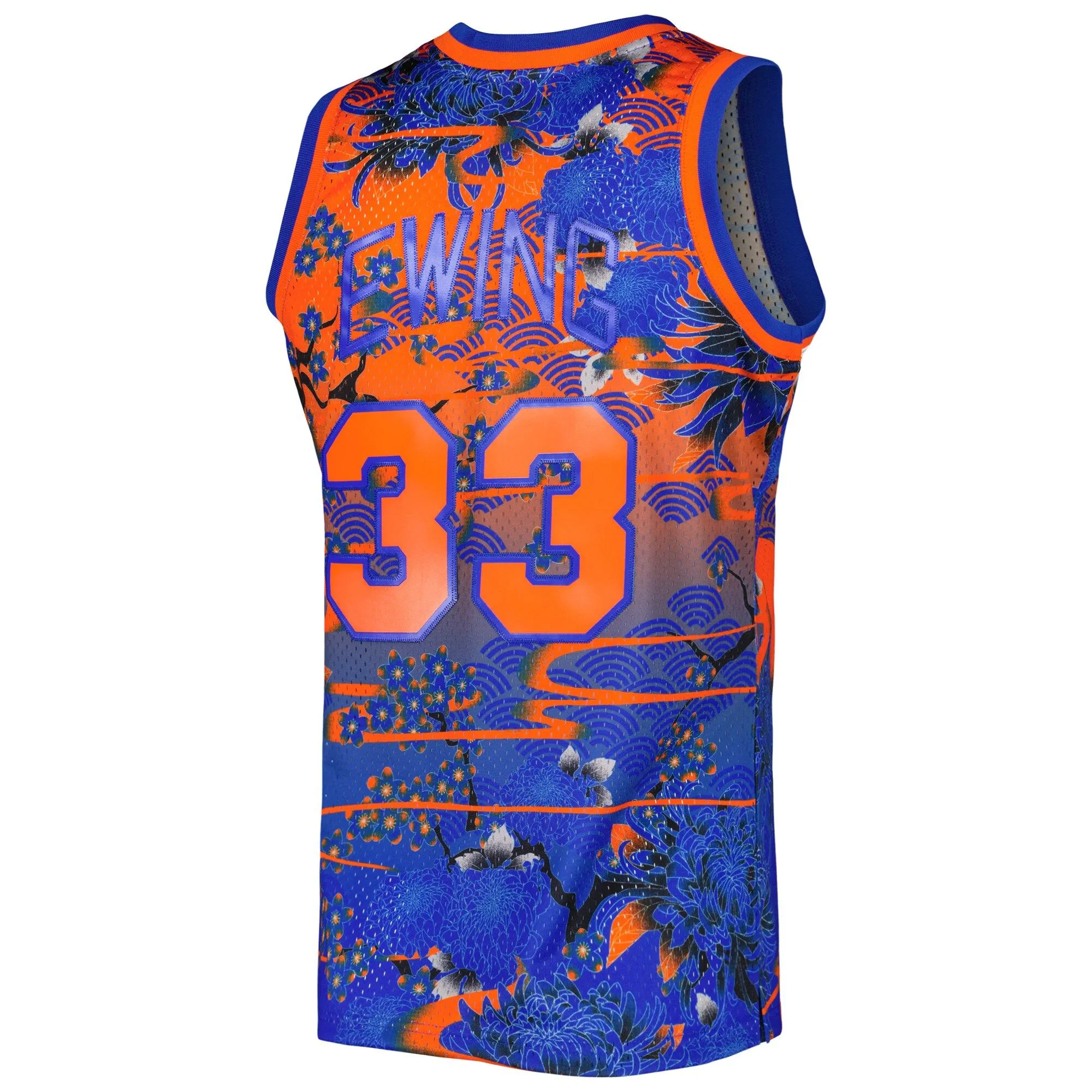 Patrick Ewing New York Knicks Mitchell & Ness 1985/86 Hardwood Classics Lunar New Year Swingman Jersey - Blue