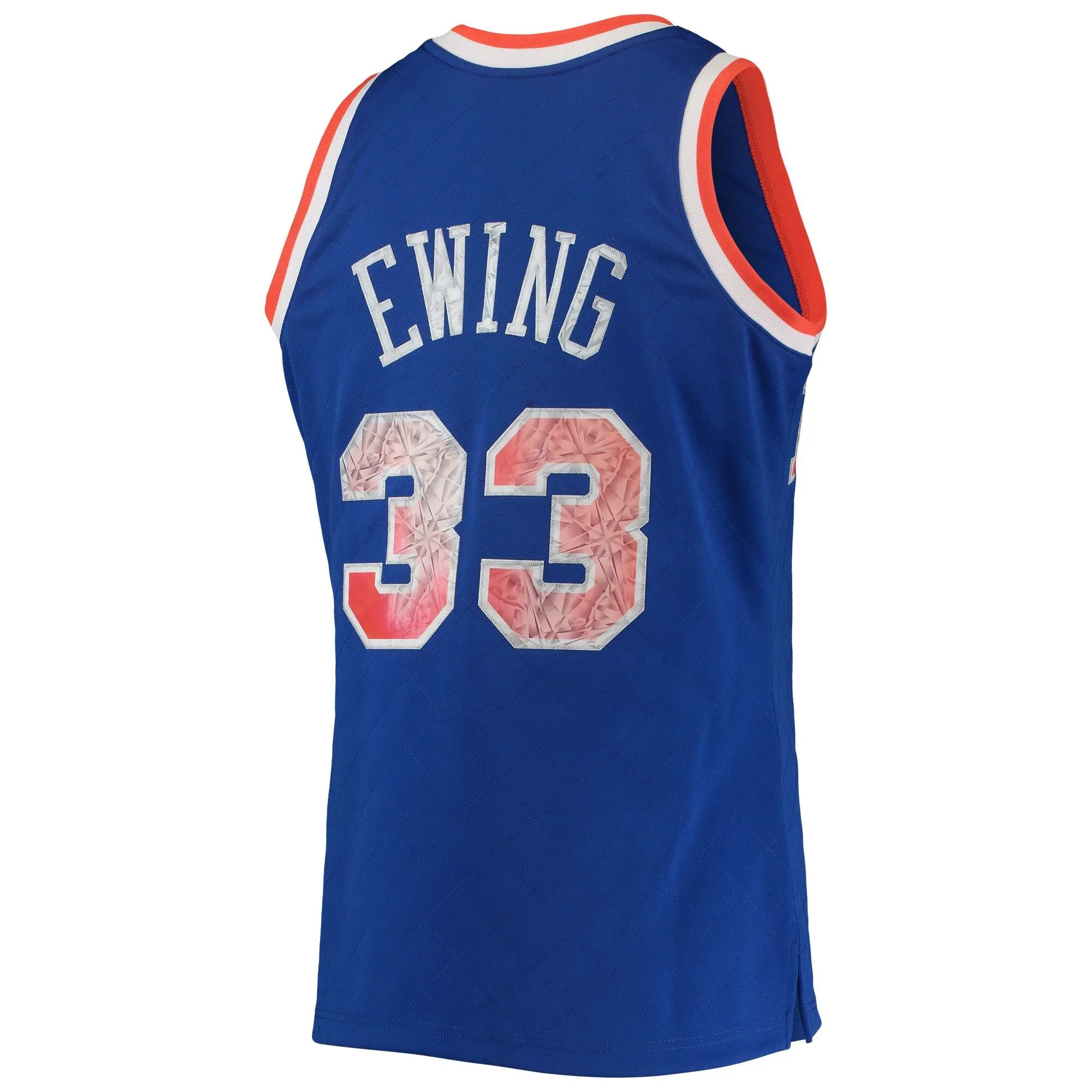 Patrick Ewing New York Knicks Mitchell & Ness 1991/92 Hardwood Classics NBA 75th Anniversary Diamond Swingman Jersey - Blue