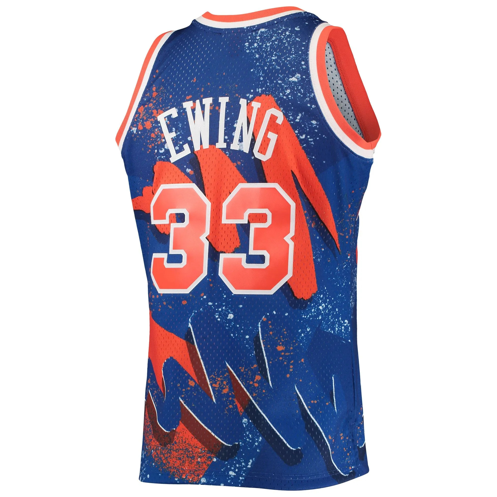 Patrick Ewing New York Knicks Mitchell & Ness Hardwood Classics 1991/92 Hyper Hoops Swingman Jersey - Blue