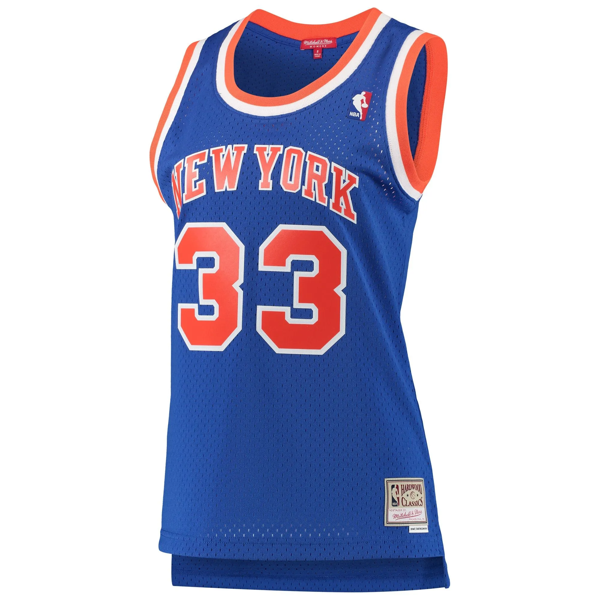 Patrick Ewing New York Knicks Mitchell & Ness Women's 1991/92 Hardwood Classics Swingman Jersey - Blue