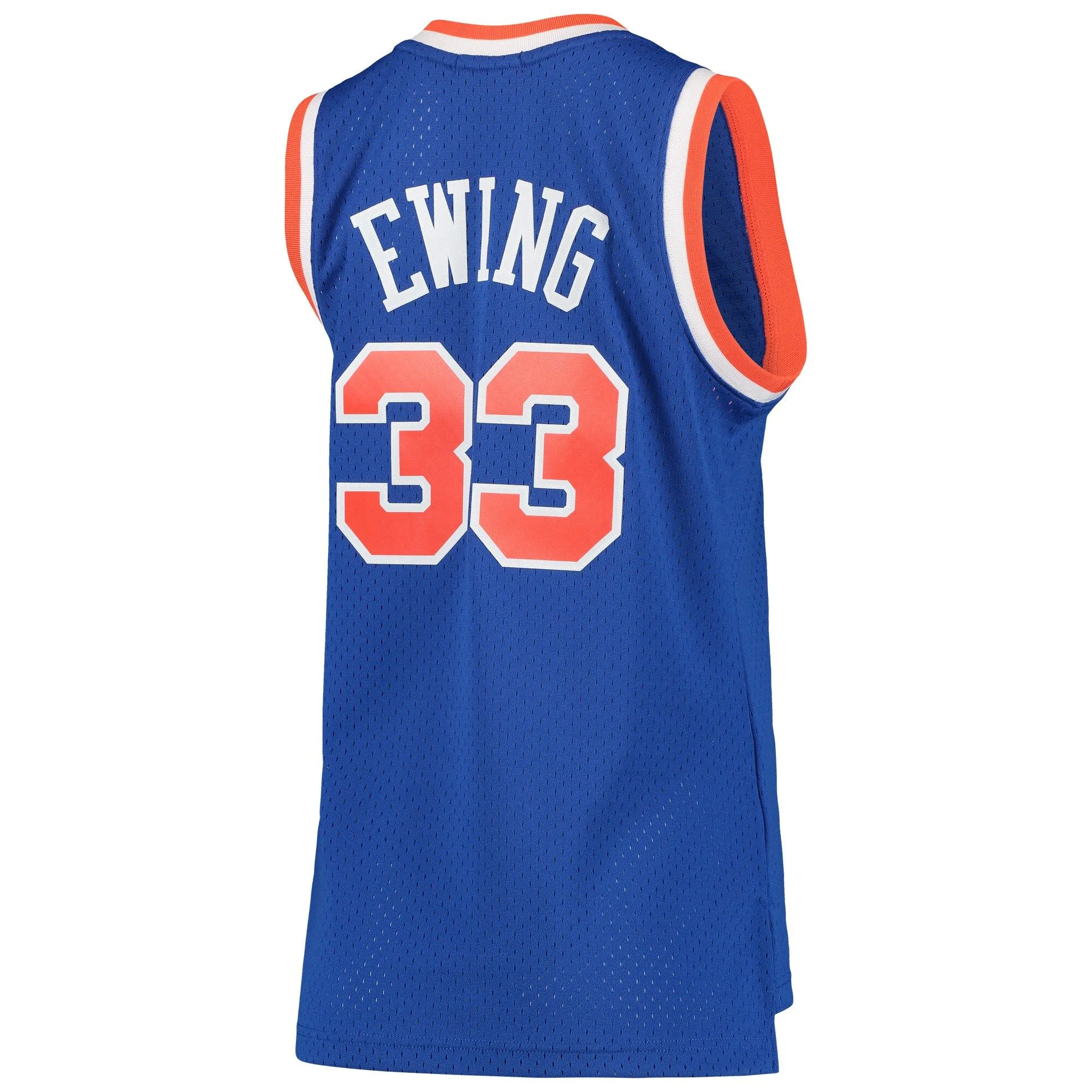 Patrick Ewing New York Knicks Mitchell & Ness Women's 1991/92 Hardwood Classics Swingman Jersey - Blue