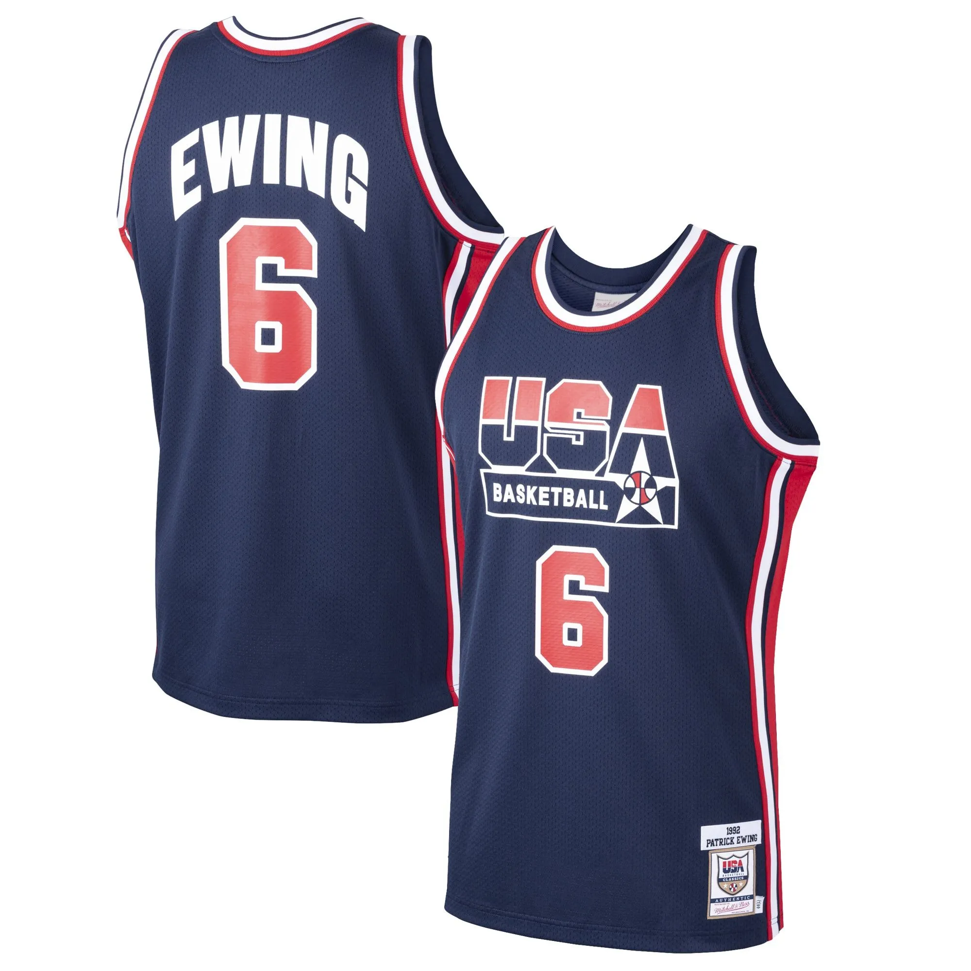 Patrick Ewing USA Basketball Mitchell & Ness 1992 Dream Team  Jersey - Navy