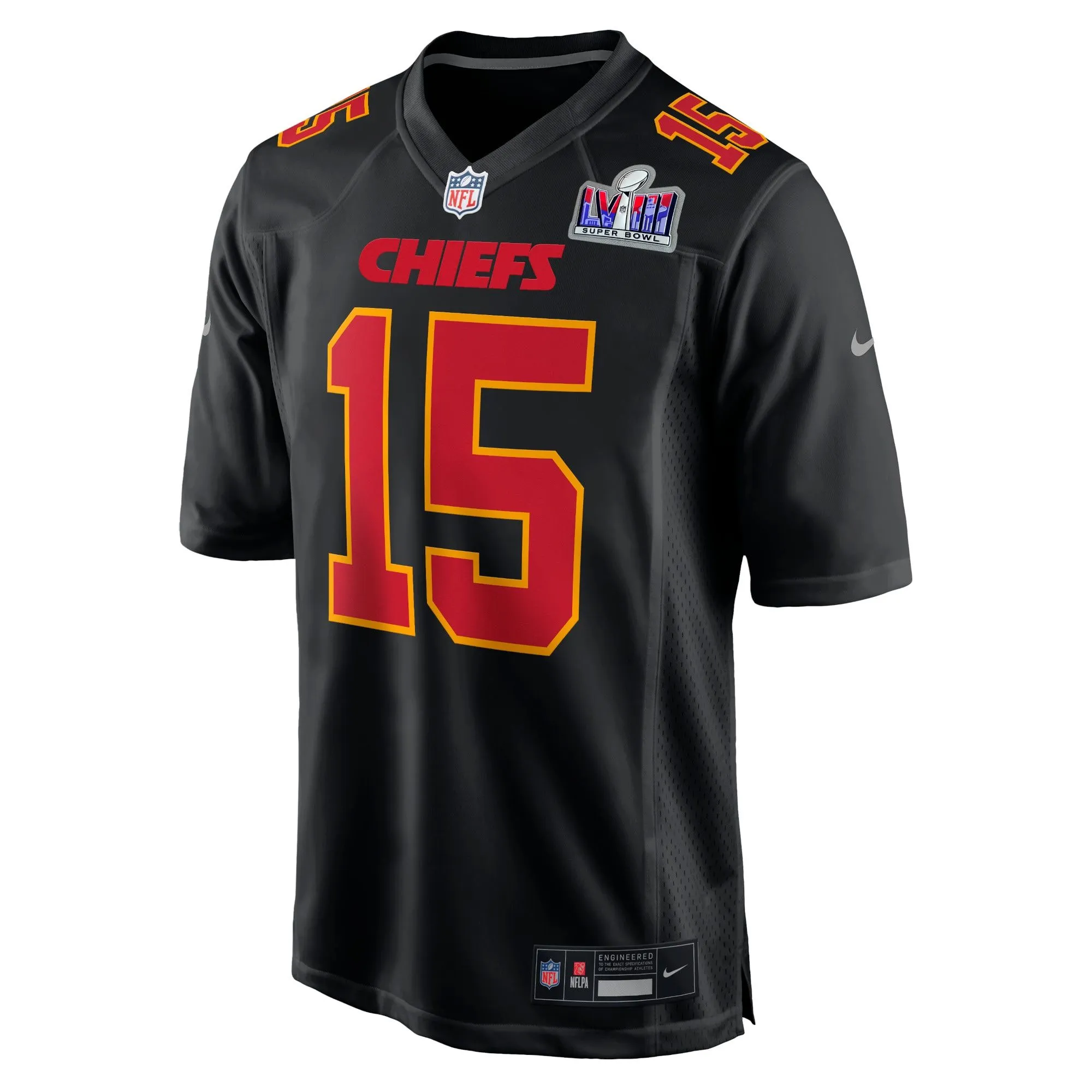 Patrick Mahomes Kansas City Chiefs  Super Bowl LVIII Carbon Fashion Game Player Jersey - Black