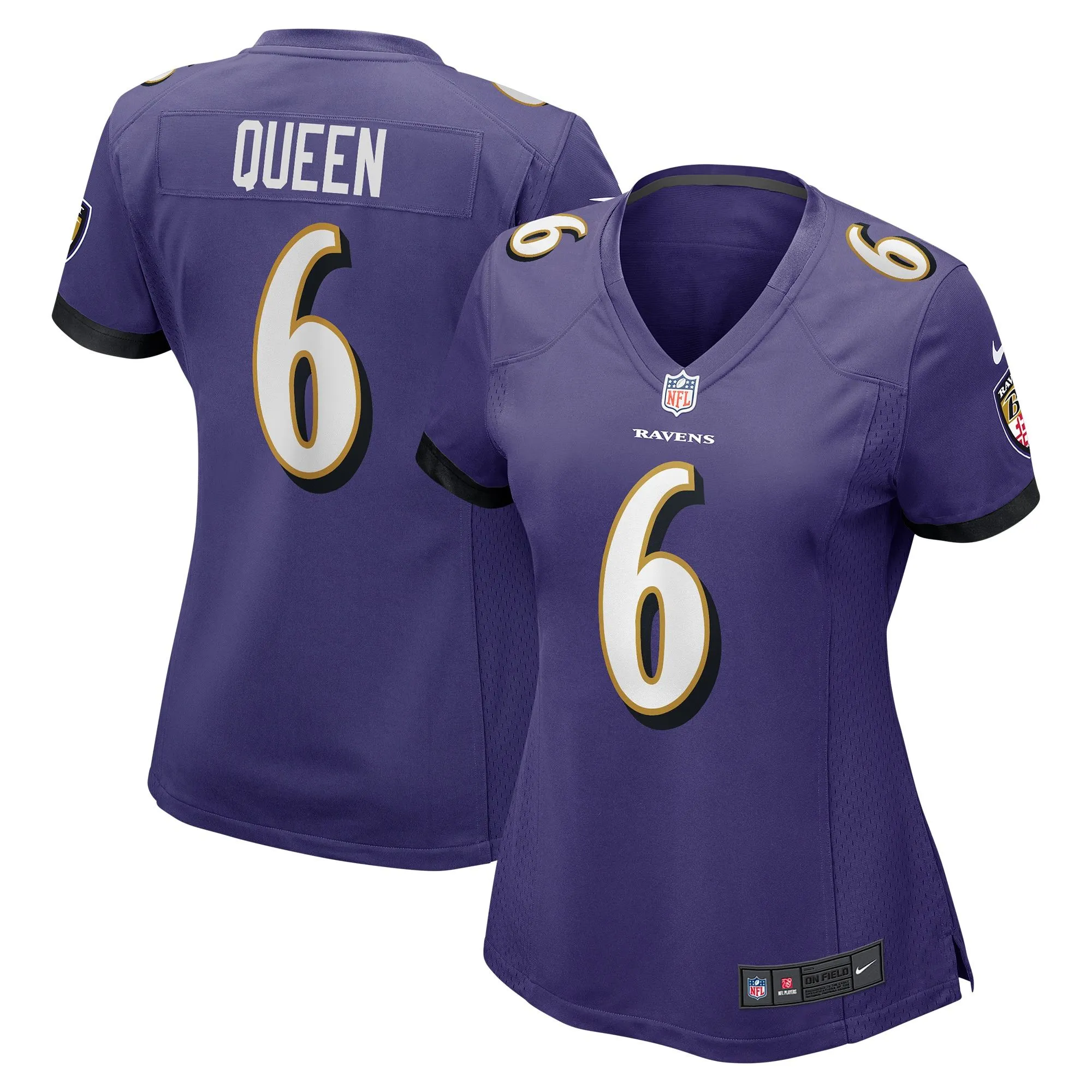 Patrick Queen Baltimore Ravens  Women's Game Player Jersey - Purple