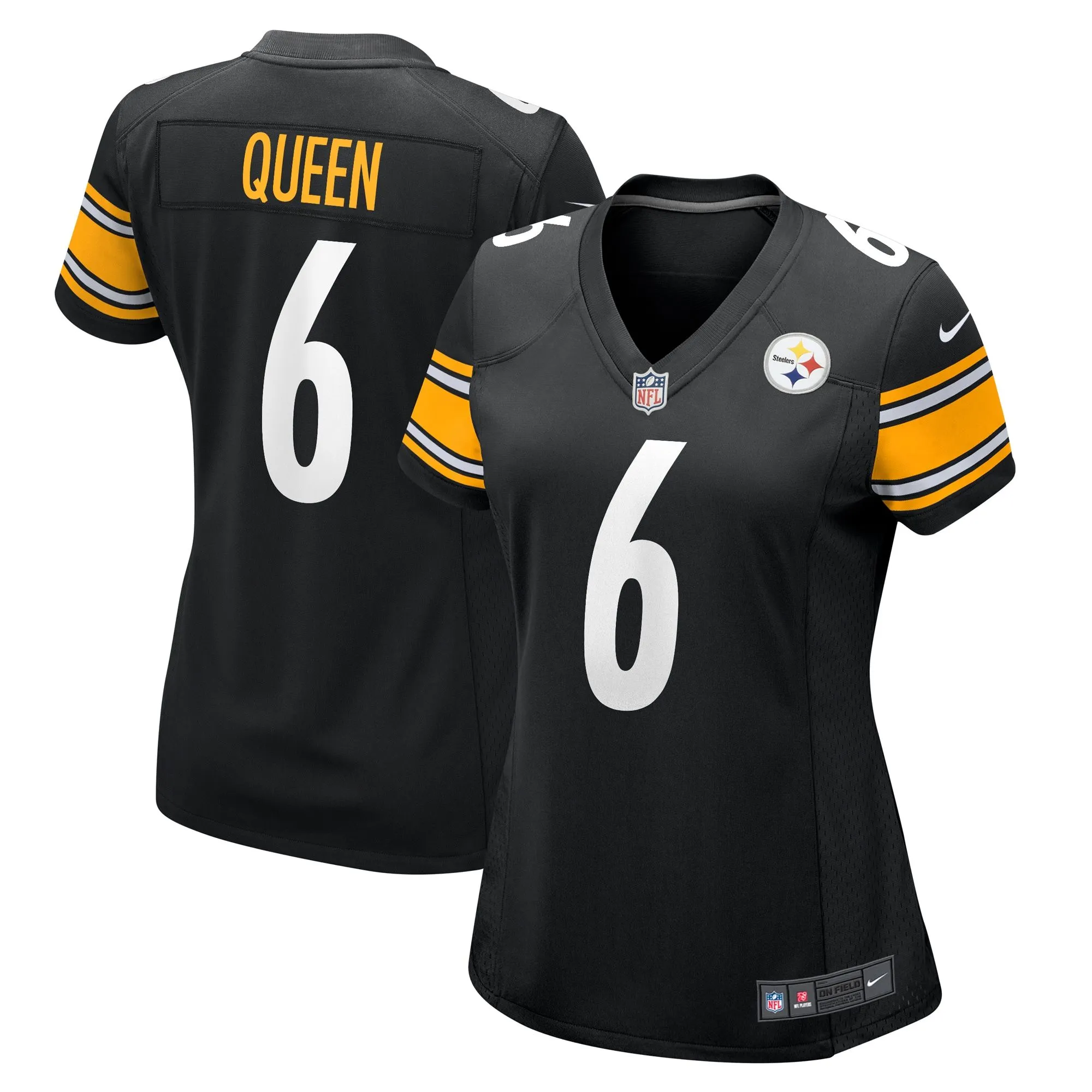 Patrick Queen Pittsburgh Steelers  Women's Game Player Jersey - Black